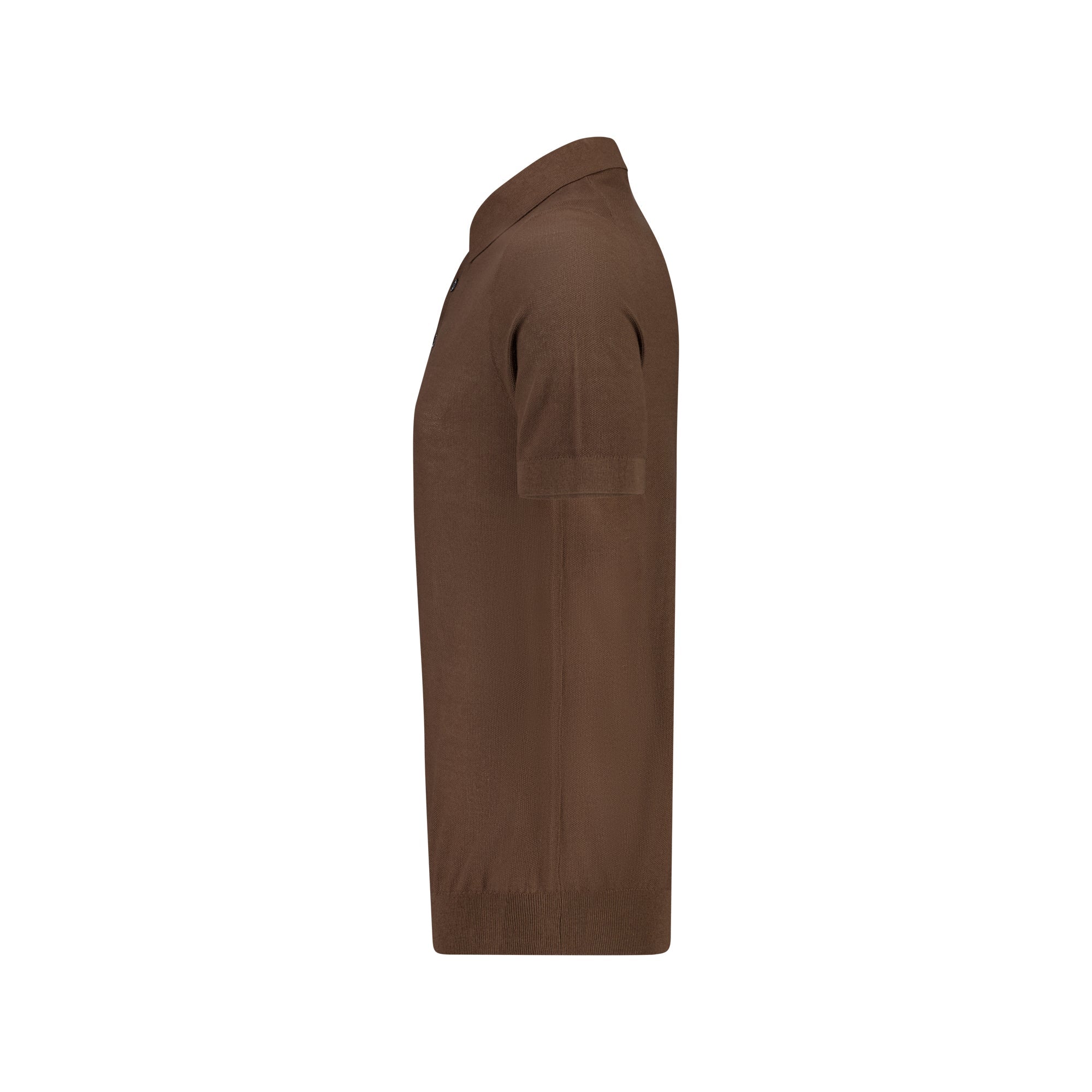MCKINNON Half Button Collared Short Sleeve Shirt MUD BROWN - Henry BucksPolo61SS230008 - MUDBROWN - M