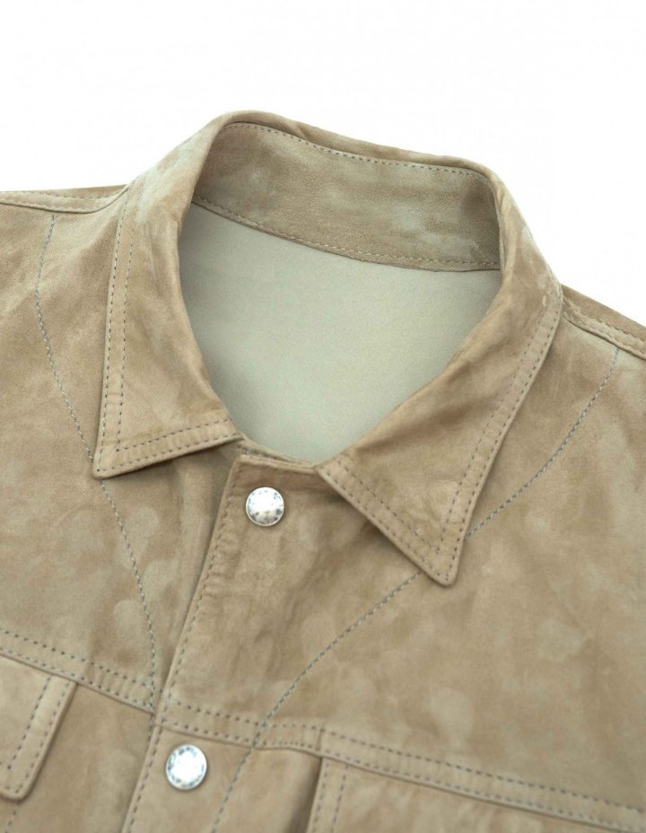 MCKINNON Lewis Suede Leather Unlined Jacket BEIGE - Henry BucksCasual Jackets38SS210006 - BEIG - R - 48