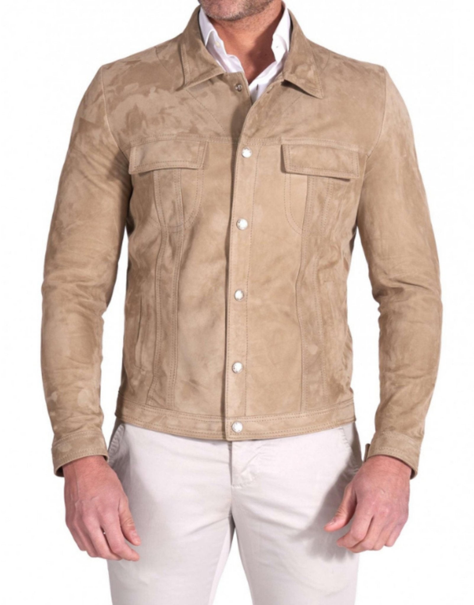 MCKINNON Lewis Suede Leather Unlined Jacket BEIGE - Henry BucksCasual Jackets38SS210006 - BEIG - R - 48