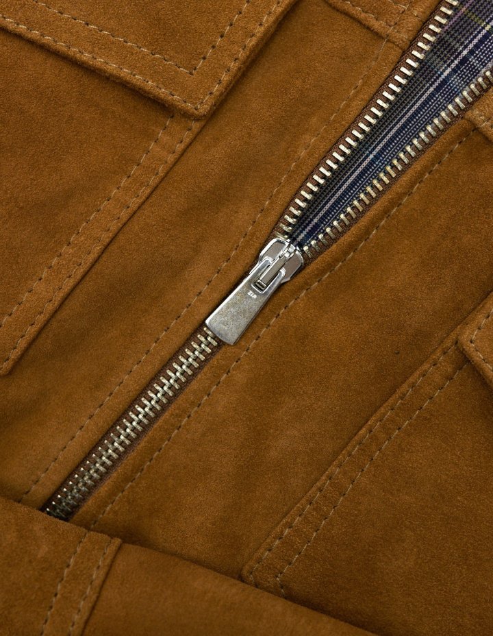 MCKINNON Lewis Suede Leather Unlined Jacket COGNAC - Henry BucksCasual Jackets38SS210005 - COGN - R - 46