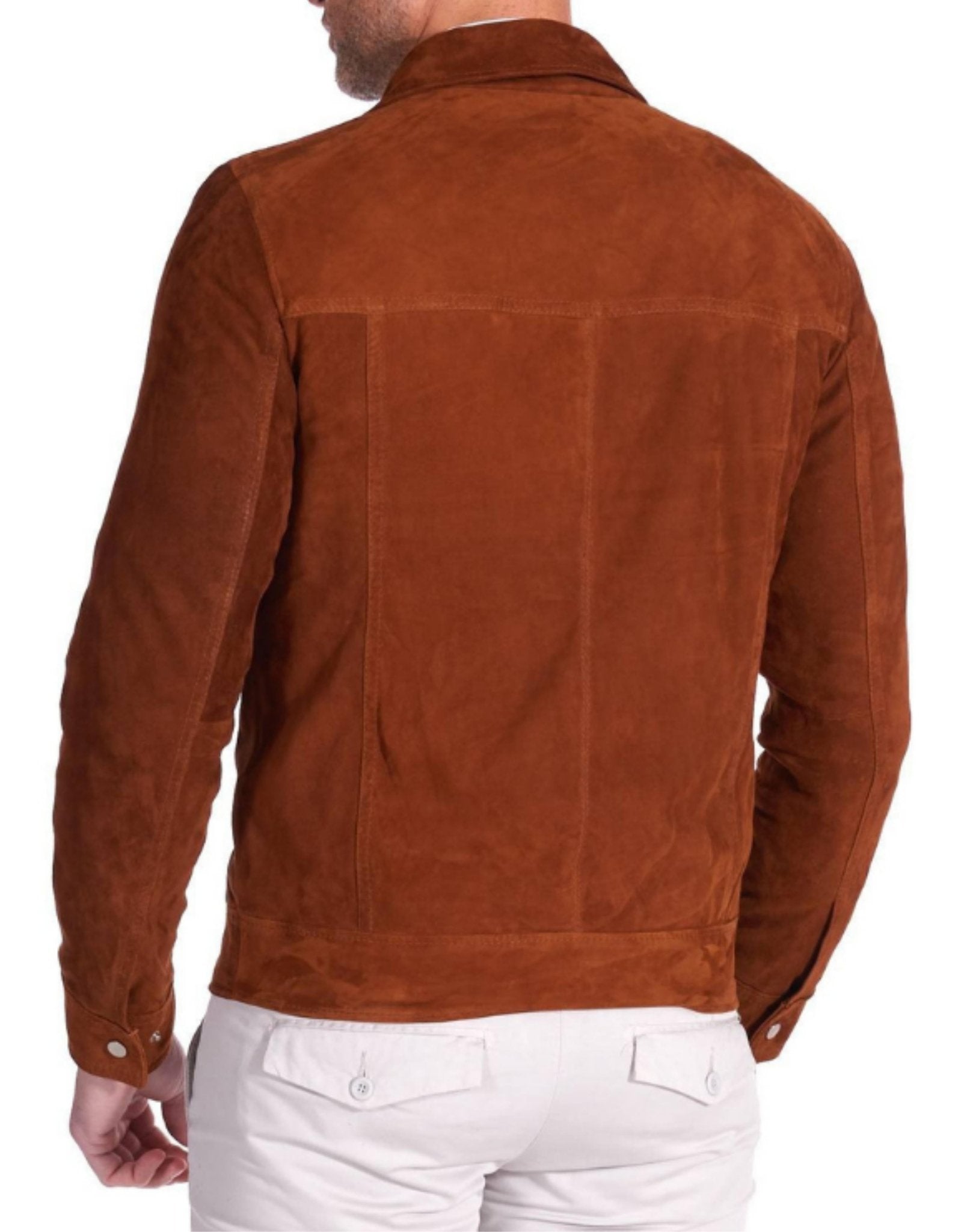 MCKINNON Lewis Suede Leather Unlined Jacket COGNAC - Henry BucksCasual Jackets38SS210005 - COGN - R - 46