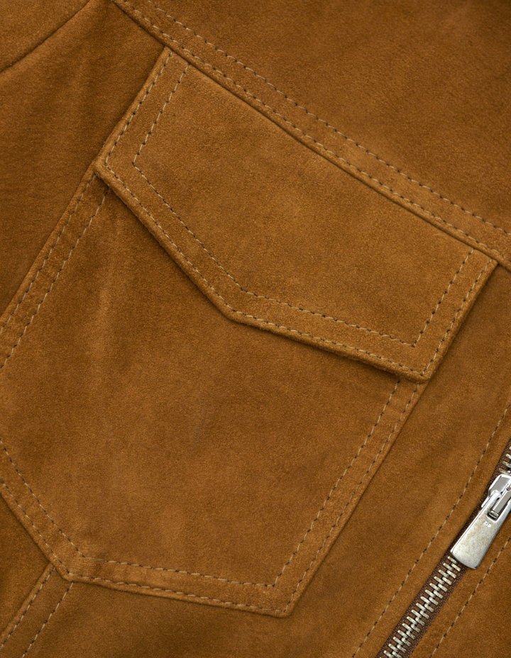 MCKINNON Lewis Suede Leather Unlined Jacket COGNAC - Henry BucksCasual Jackets38SS210005 - COGN - R - 46