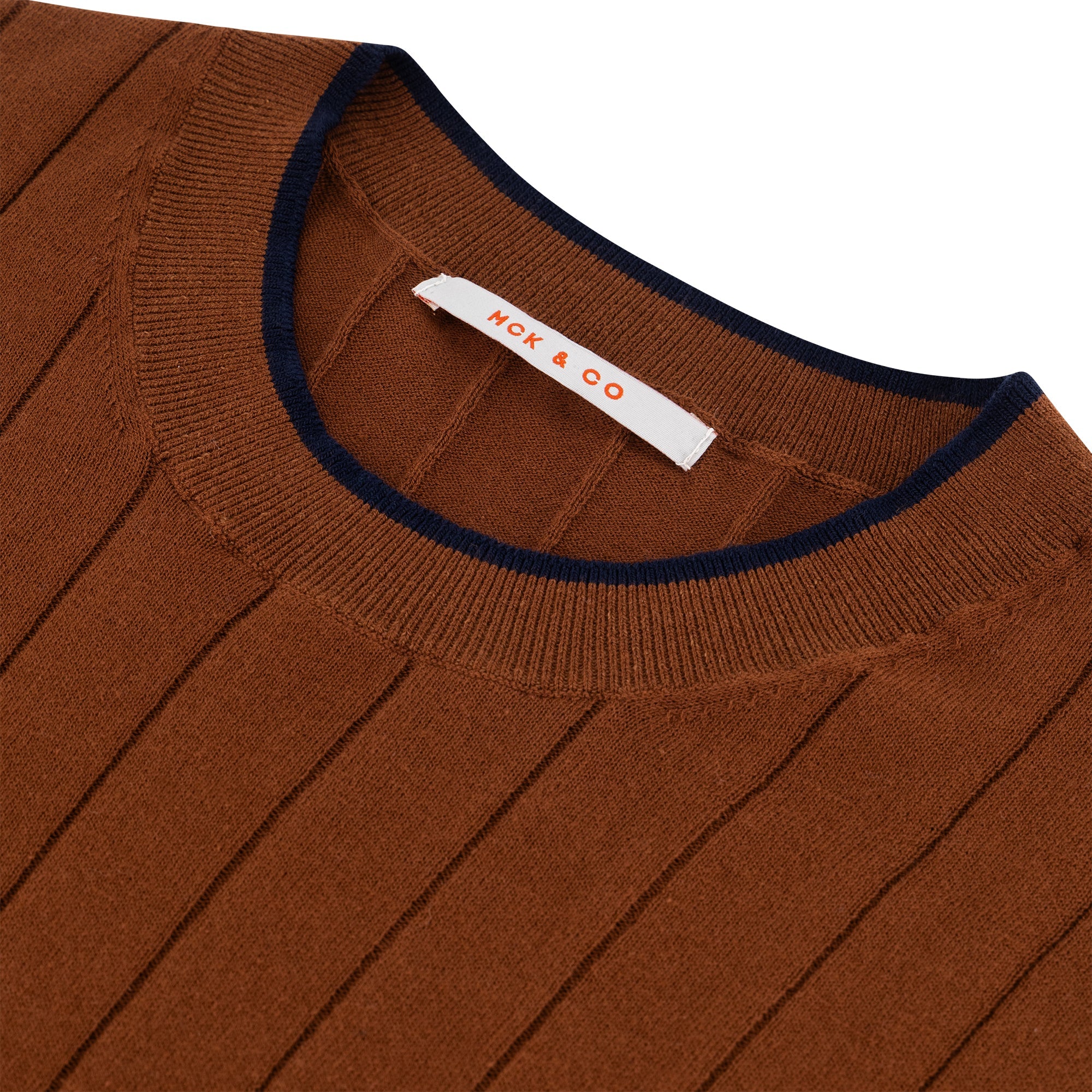 MCKINNON Ribbed Crewneck Shirt BROWN - Henry BucksT - Shirts61SS230014 - BROWN - M