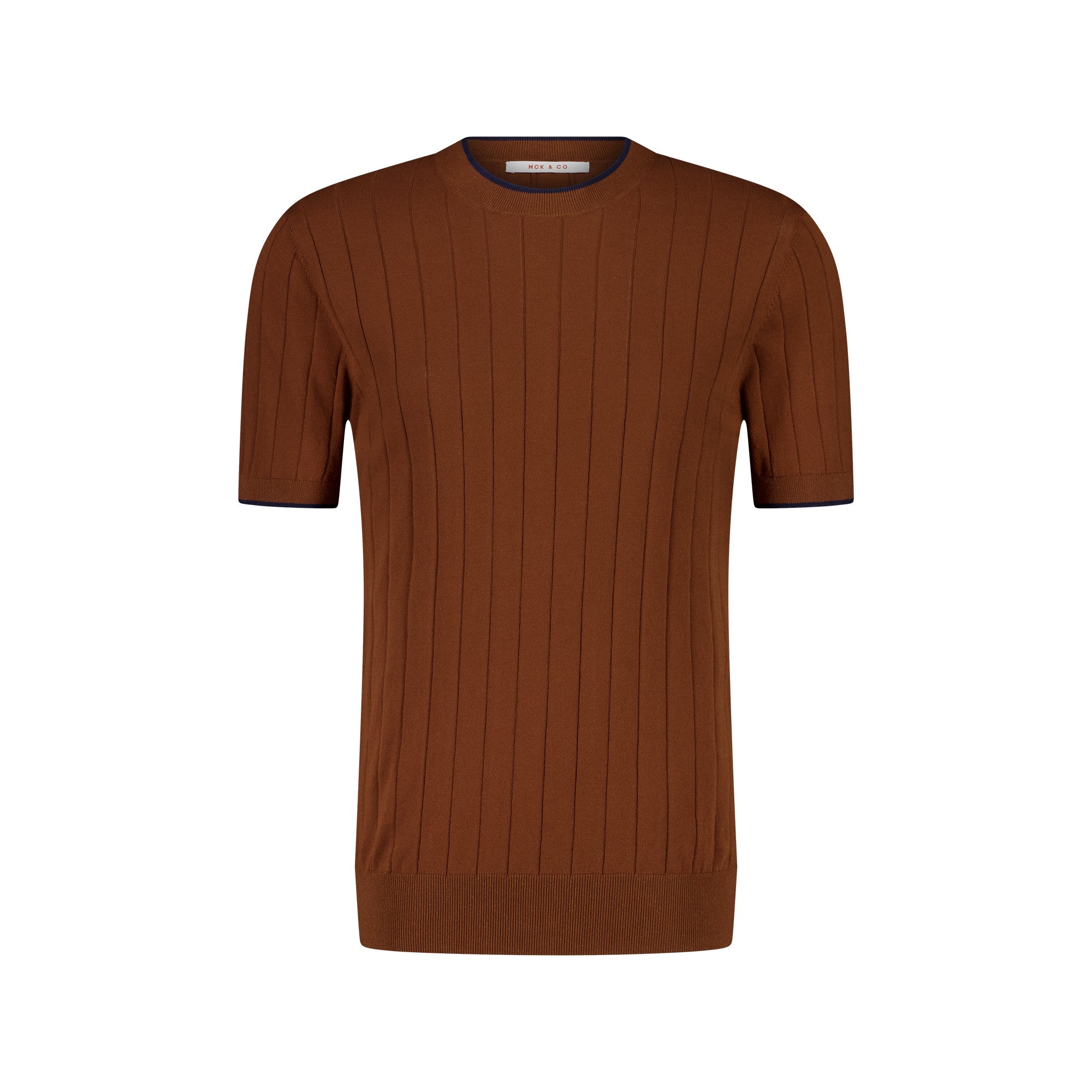 MCKINNON Ribbed Crewneck Shirt BROWN - Henry BucksT - Shirts61SS230014 - BROWN - M
