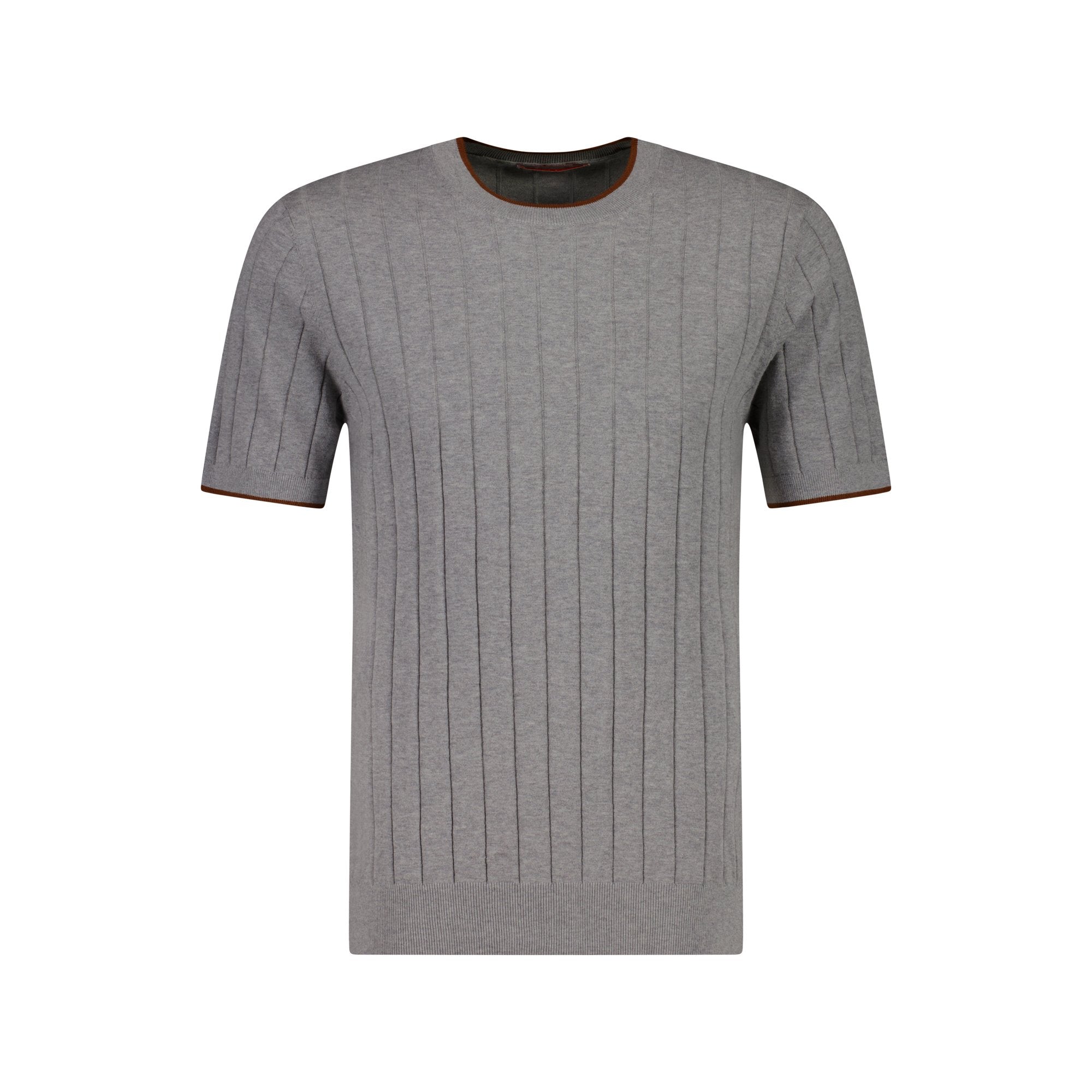 MCKINNON Ribbed Crewneck Shirt GREY - Henry BucksT - Shirts61SS230014 - GREY - M