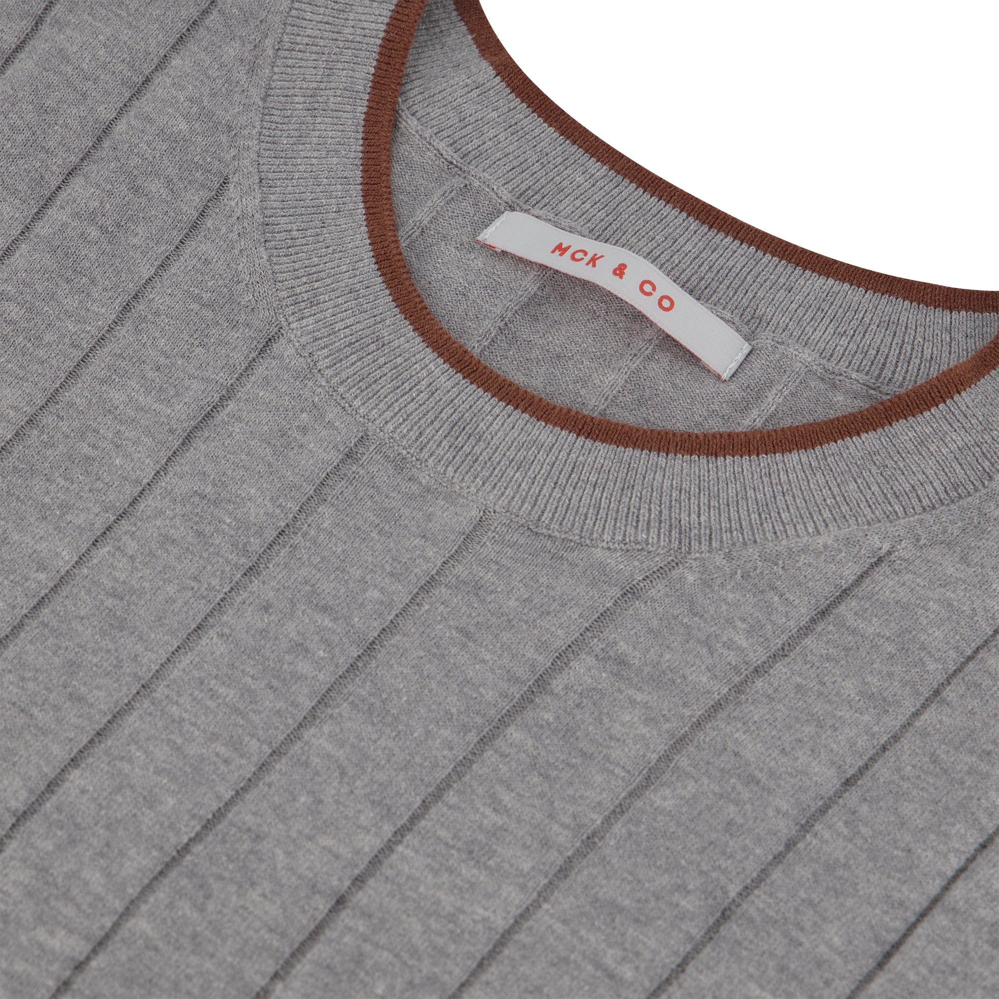 MCKINNON Ribbed Crewneck Shirt GREY - Henry BucksT - Shirts61SS230014 - GREY - M