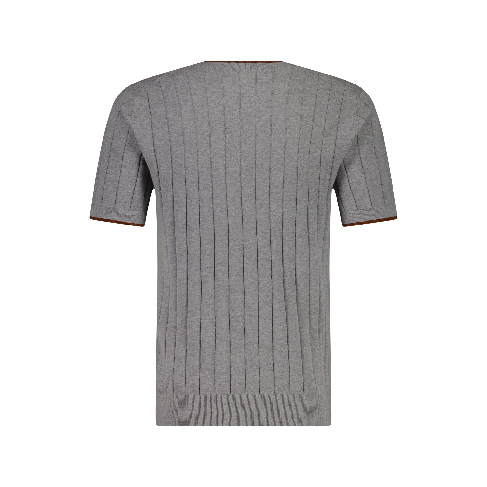 MCKINNON Ribbed Crewneck Shirt GREY - Henry BucksT - Shirts61SS230014 - GREY - M