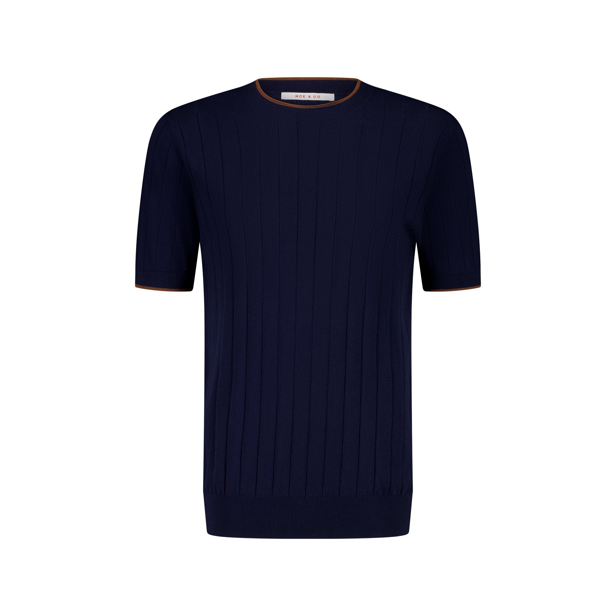 MCKINNON Ribbed Crewneck Shirt NAVY - Henry BucksT - Shirts61SS230014 - NAVY - M