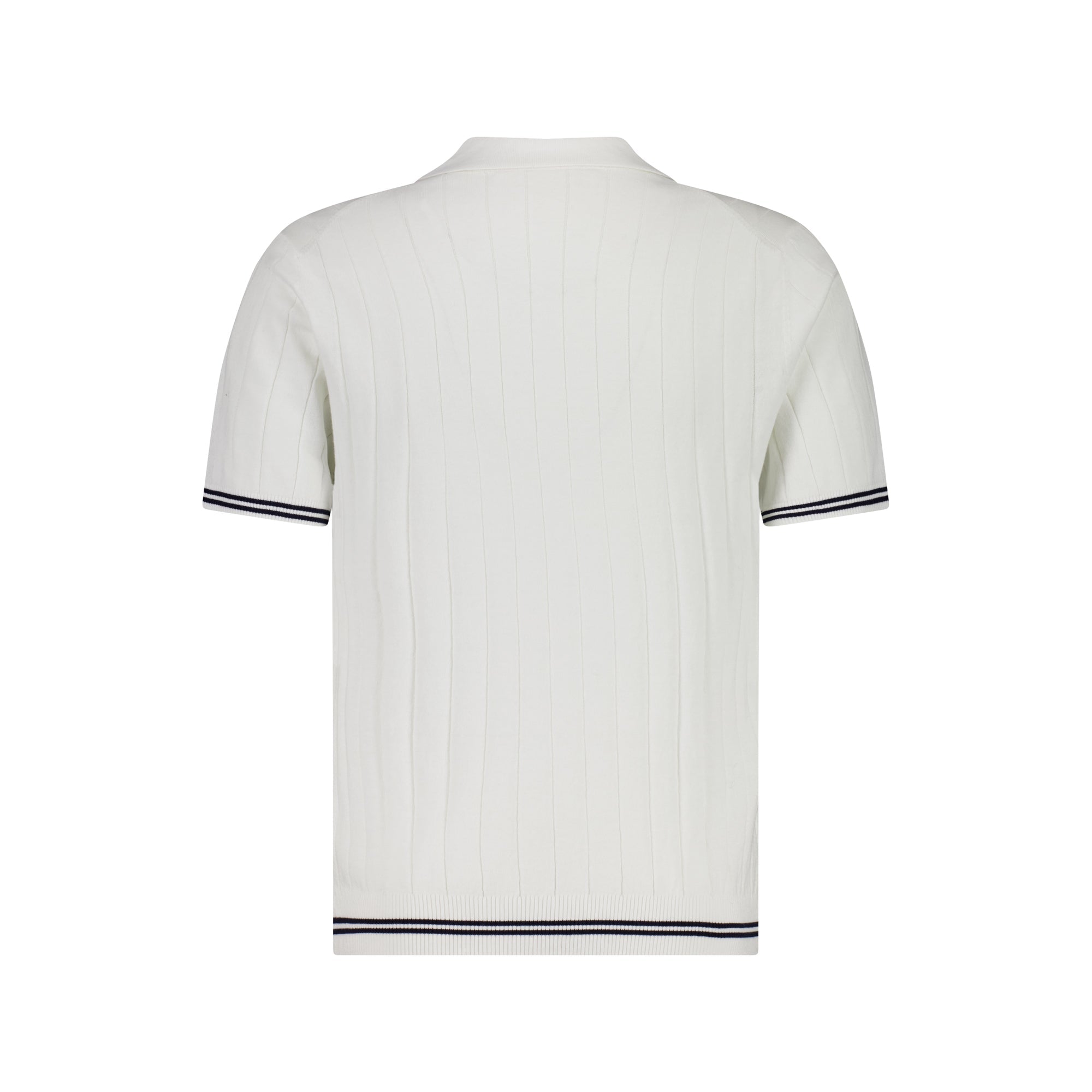 MCKINNON Skipper Neck Short Sleeve Shirt WHITE/NAVY - Henry BucksPolo61SS230012 - WHTNVY - M