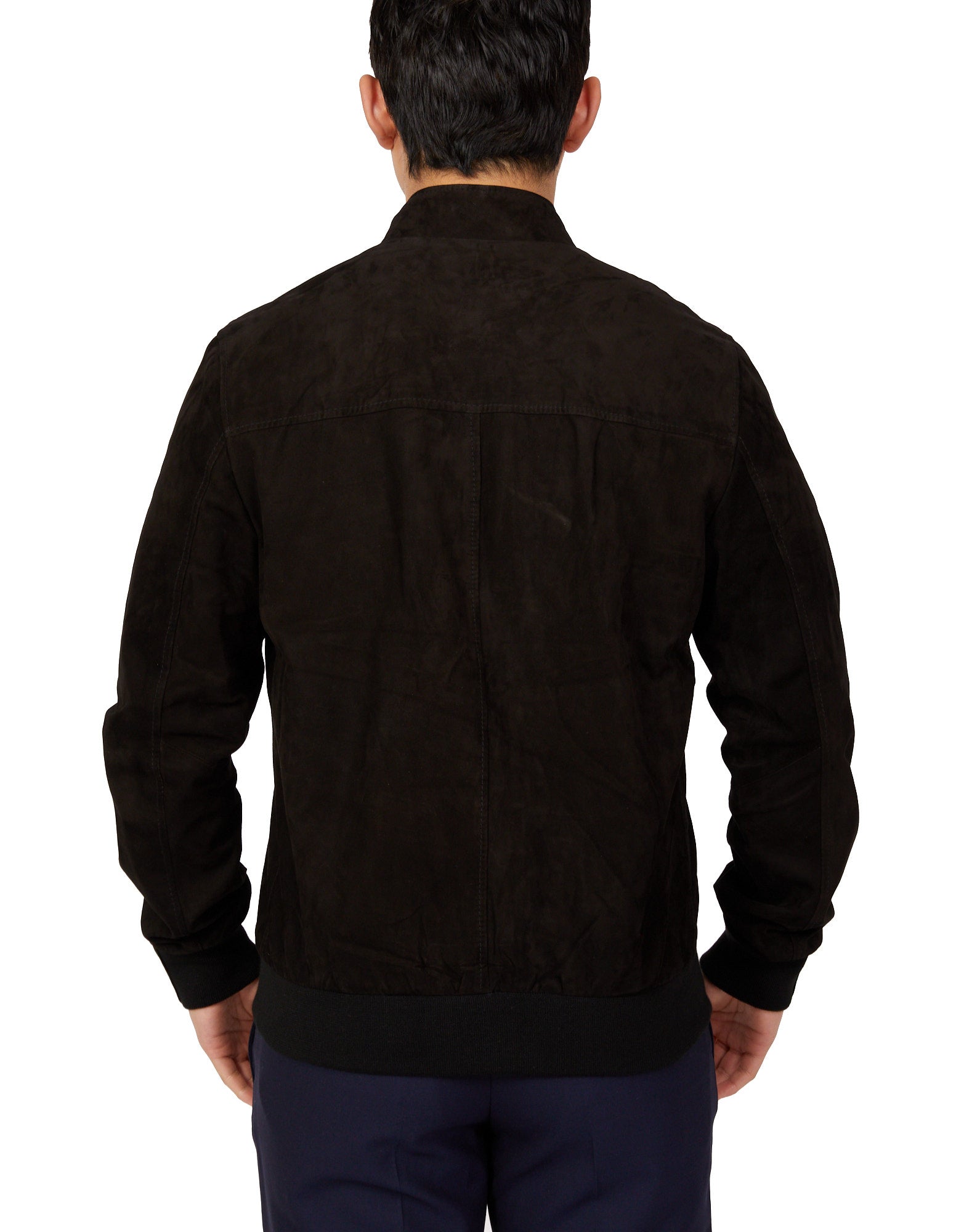 MCKINNON Suede Lamb Leather Zip Bomber Jacket BLACK - Henry BucksCasual Jackets38AW220055 - BLCK - 50