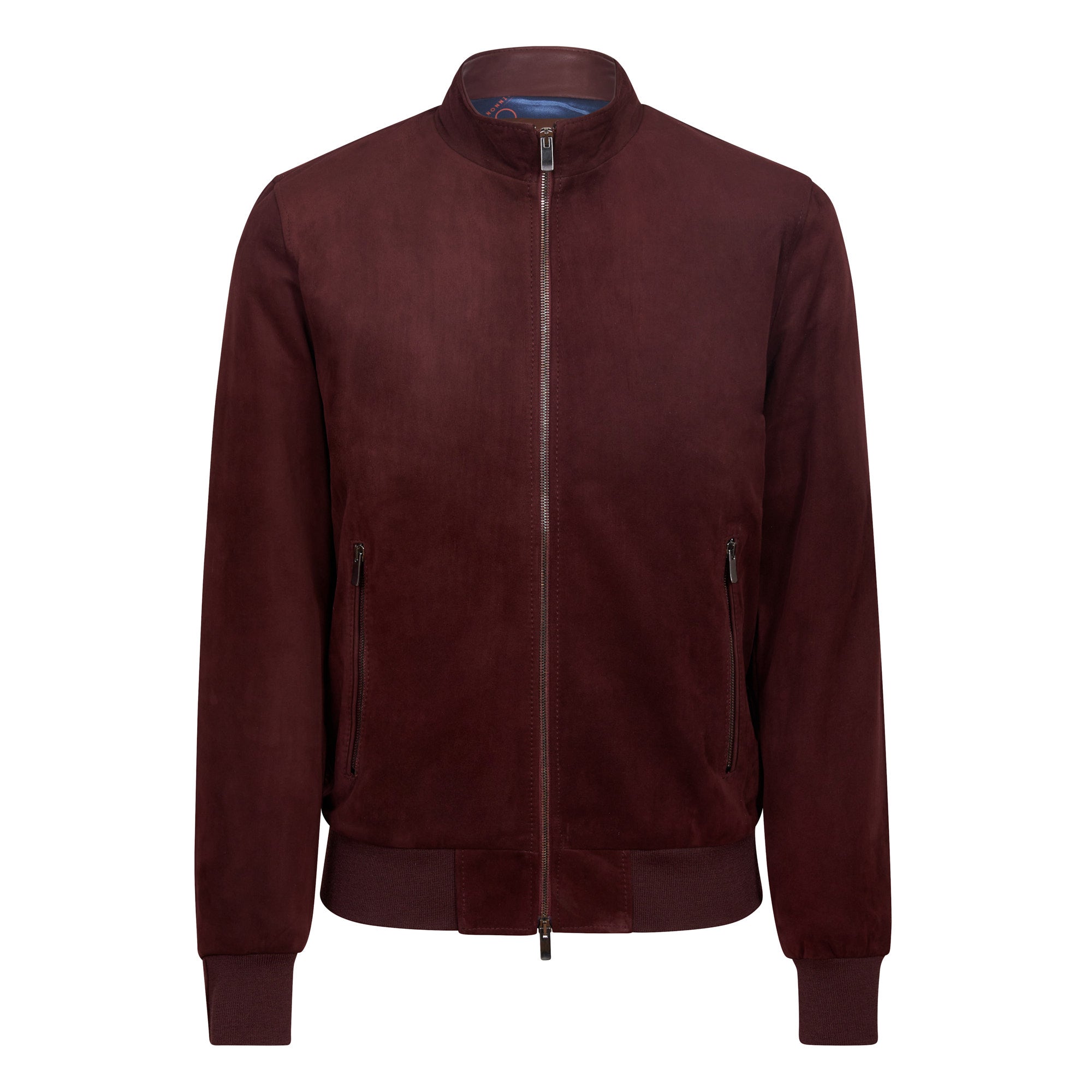 MCKINNON Suede Lamb Leather Zip Bomber Jacket BORDEAUX - Henry BucksCasual Jackets38AW220055 - BORD - 50