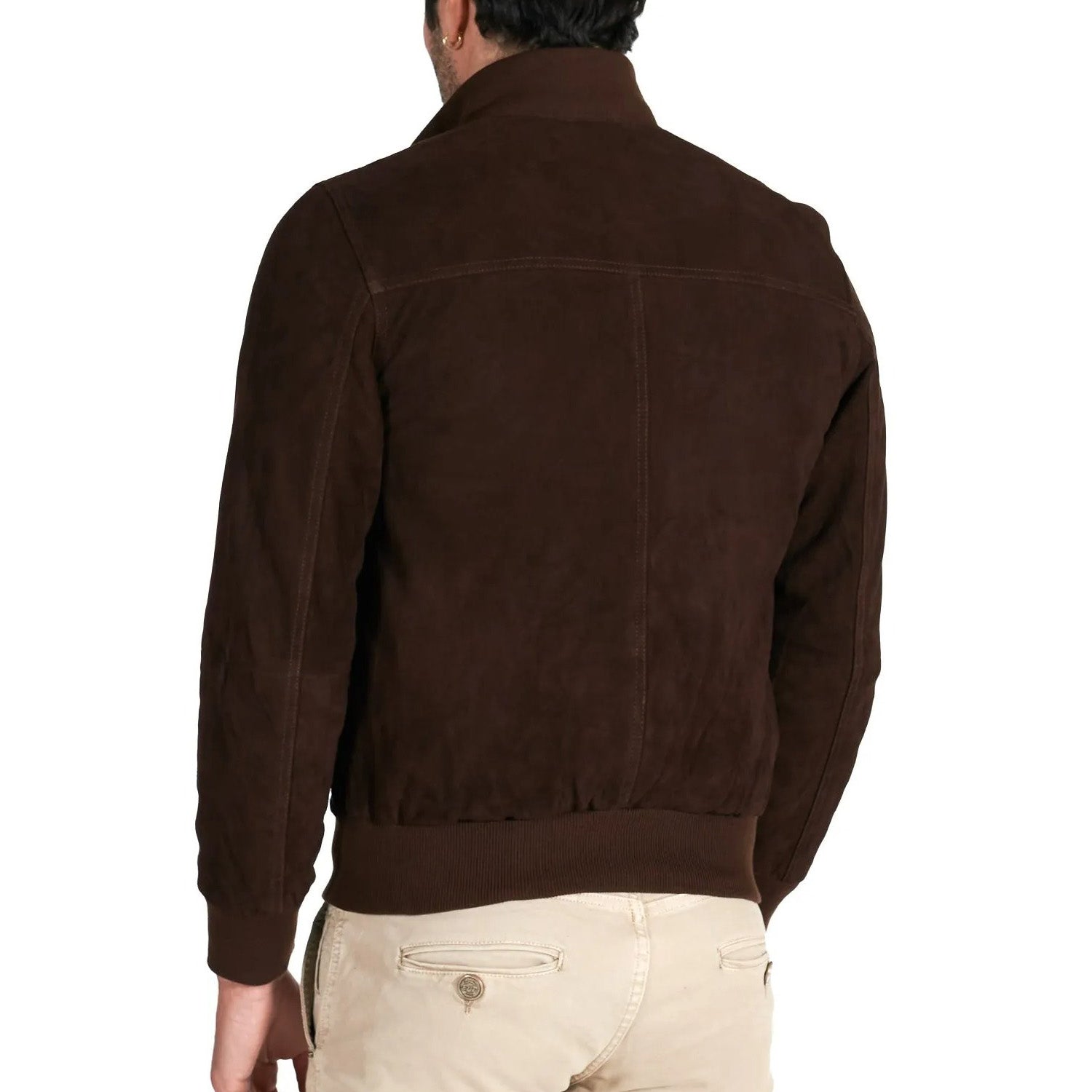 MCKINNON Suede Leather Button Bomber Jacket BROWN - Henry BucksCasual Jackets38AW220044 - BROWN - R - 50