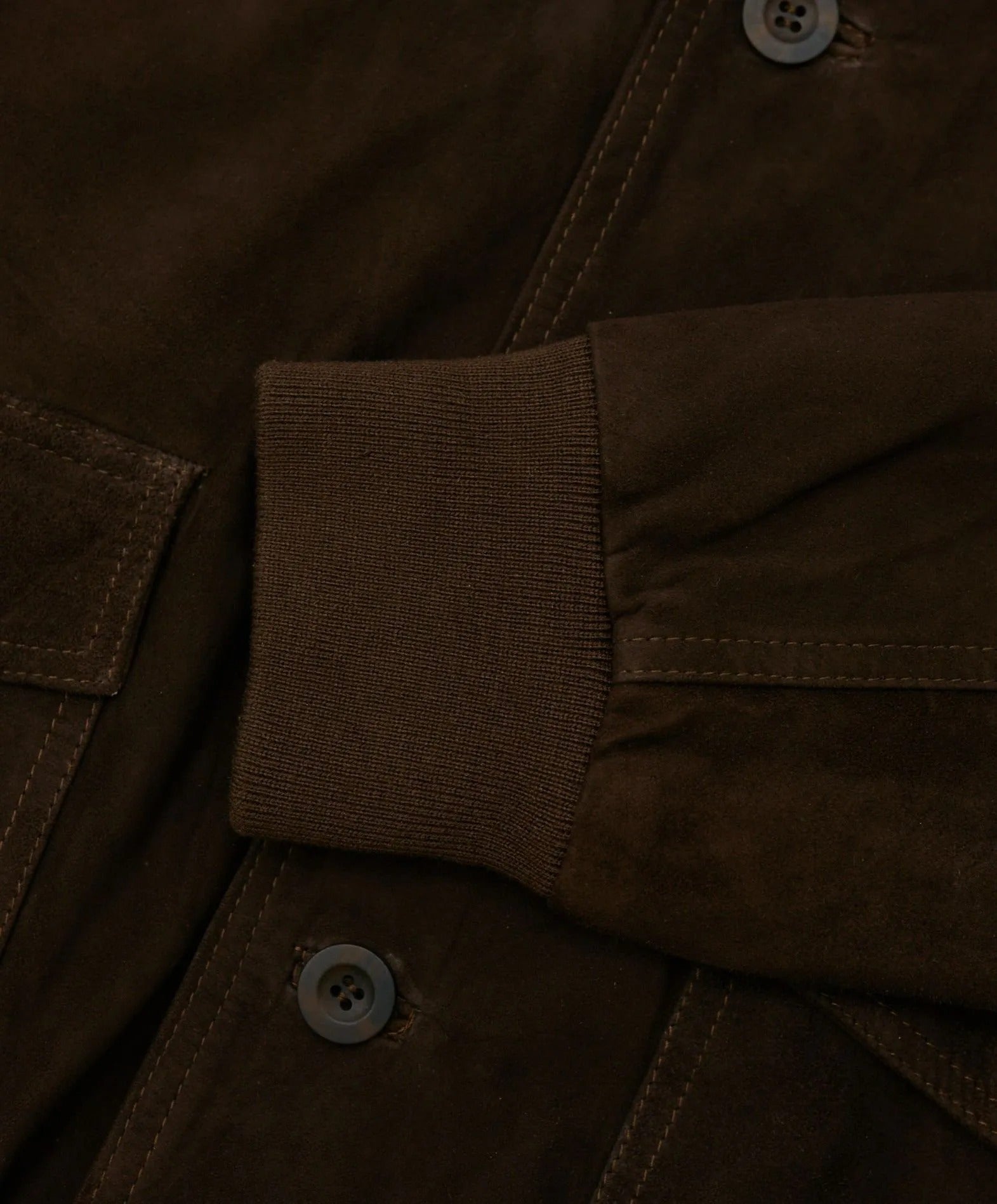 MCKINNON Suede Leather Button Bomber Jacket BROWN - Henry BucksCasual Jackets38AW220044 - BROWN - R - 50