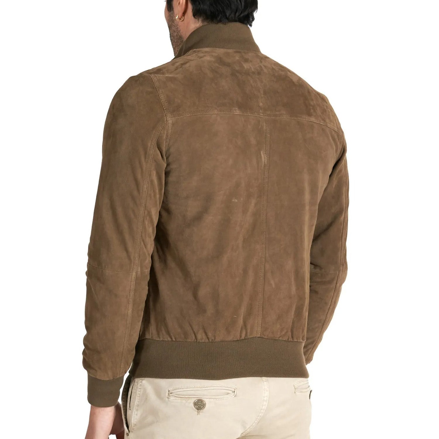 MCKINNON Suede Leather Button Bomber Jacket TAUPE - Henry BucksCasual Jackets38AW220044 - TAUPEFAWN - R - 50