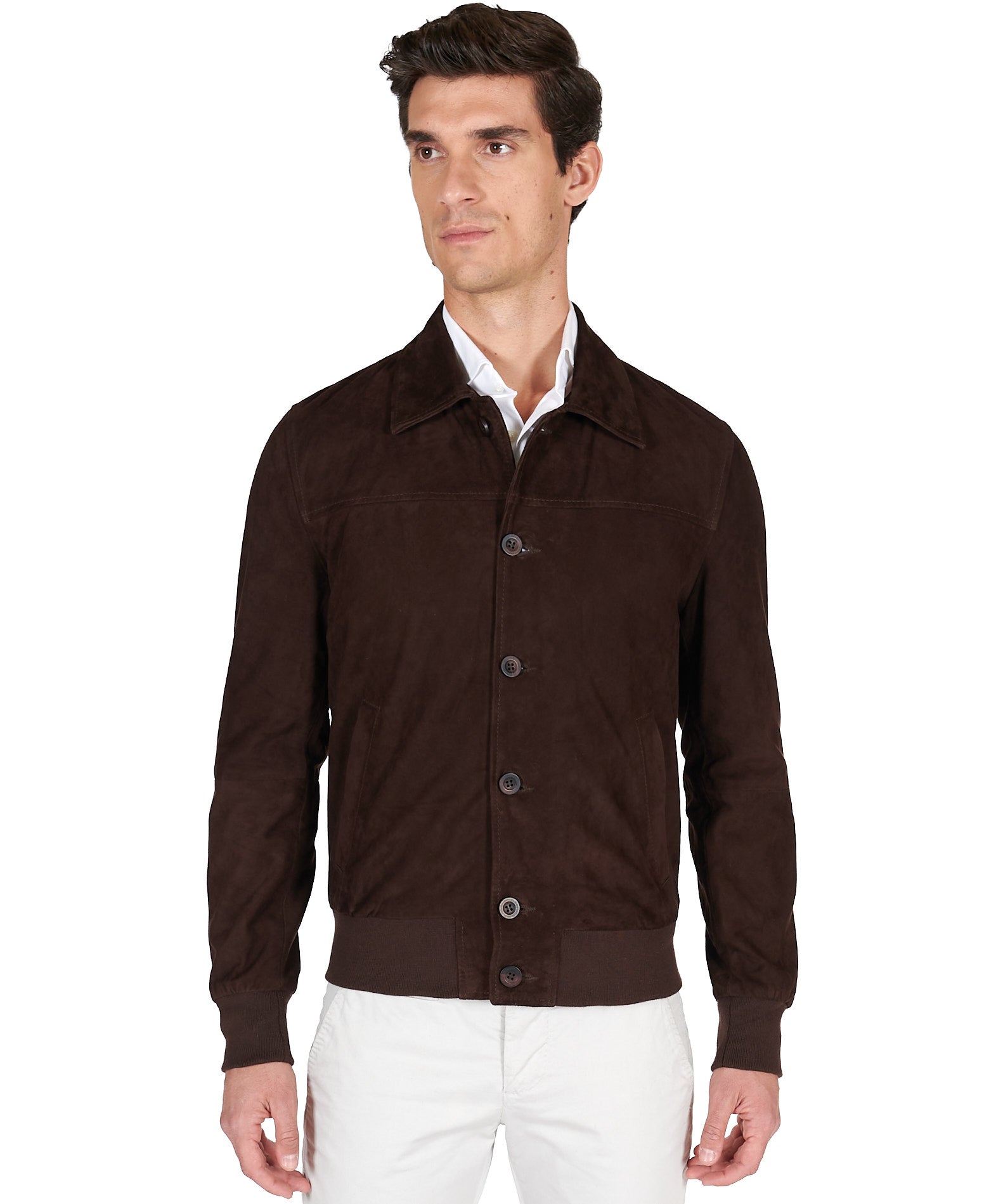 MCKINNON Suede Leather Jacket CHOCOLATE - Henry BucksCasual Jackets64SS230007 - CHOC - 50