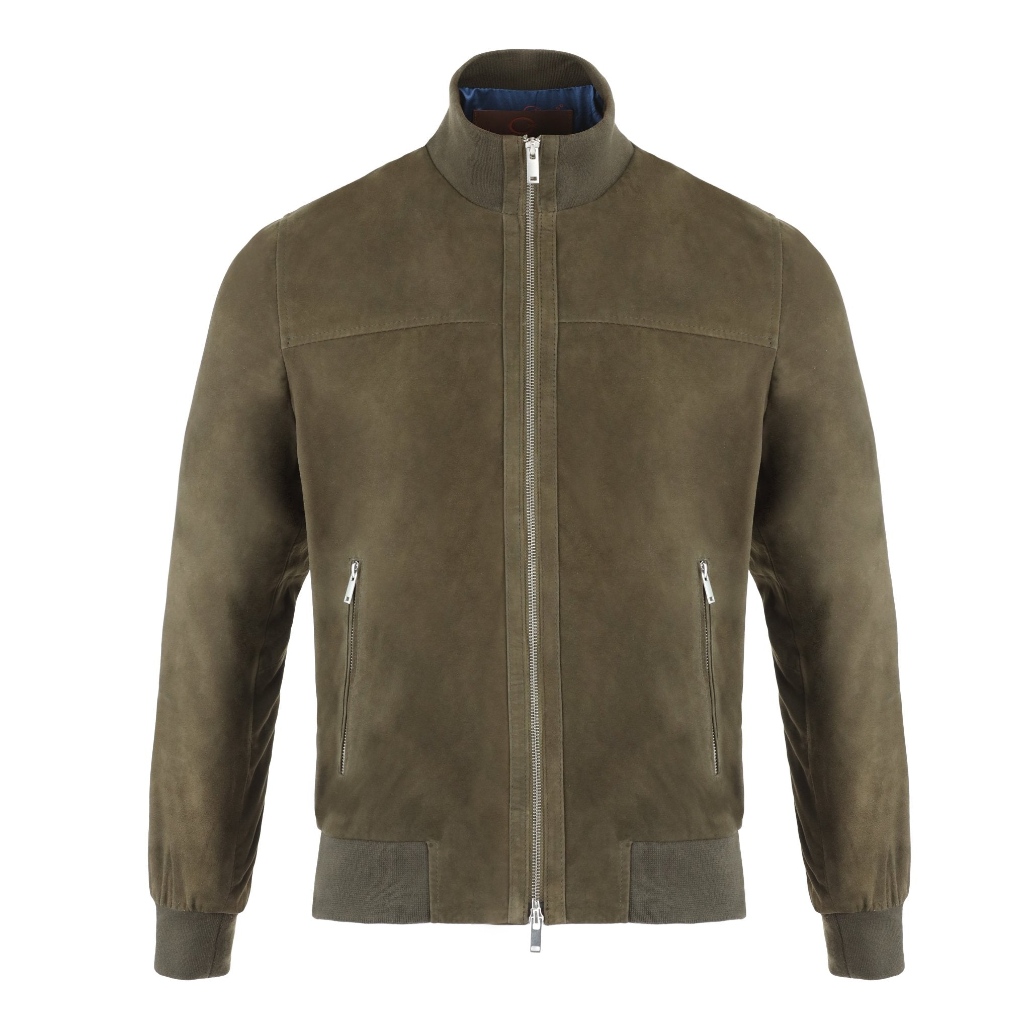 MCKINNON Suede Two - Way Zip Jacket OLIVE - Henry BucksCasual Jackets64SS230008 - OLIVE - 50