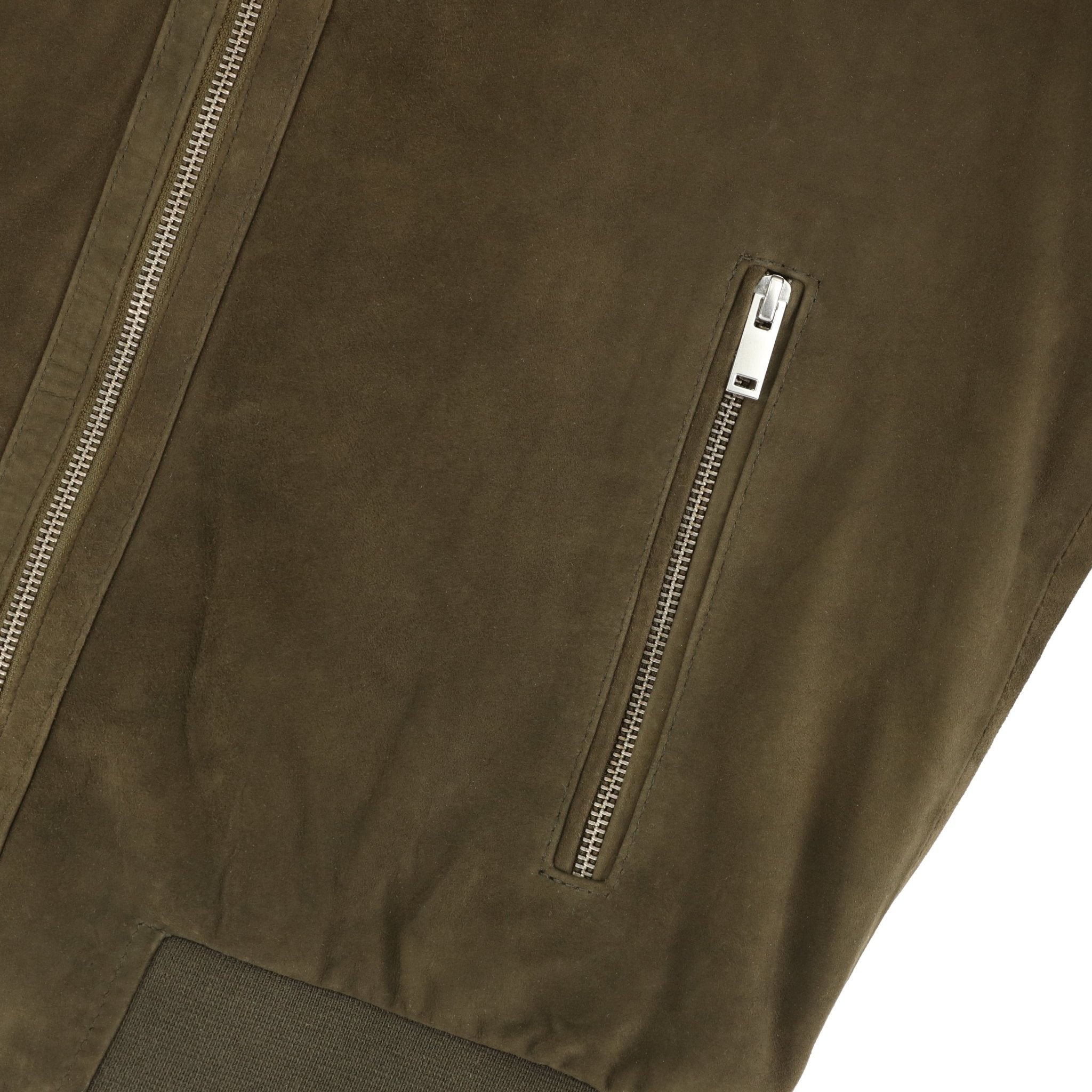 MCKINNON Suede Two - Way Zip Jacket OLIVE - Henry BucksCasual Jackets64SS230008 - OLIVE - 50