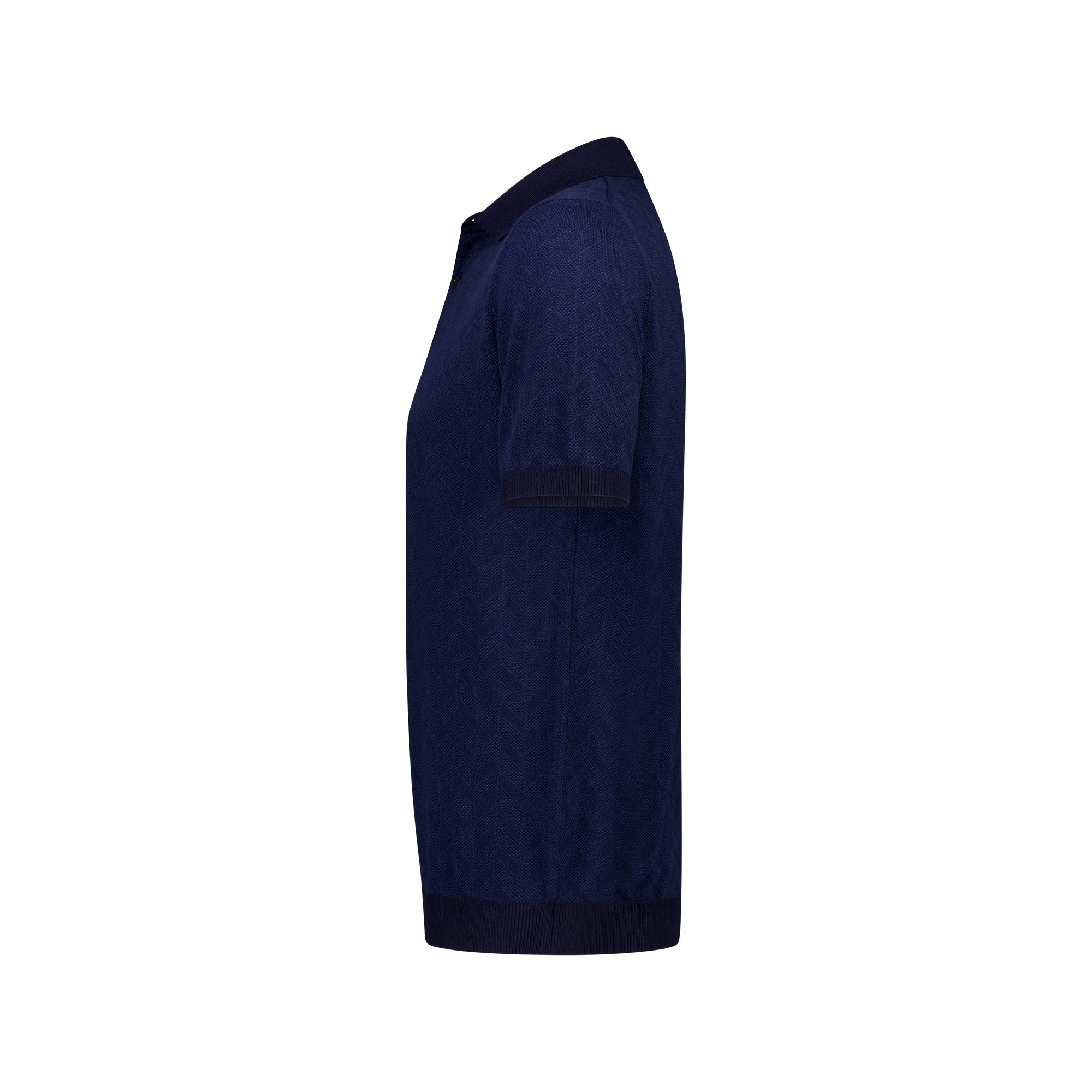 MCKINNON x FERRANTE Knitted Cotton Polo in NAVY BLUE - Henry BucksShirts38SS230089 - NVBL - 50