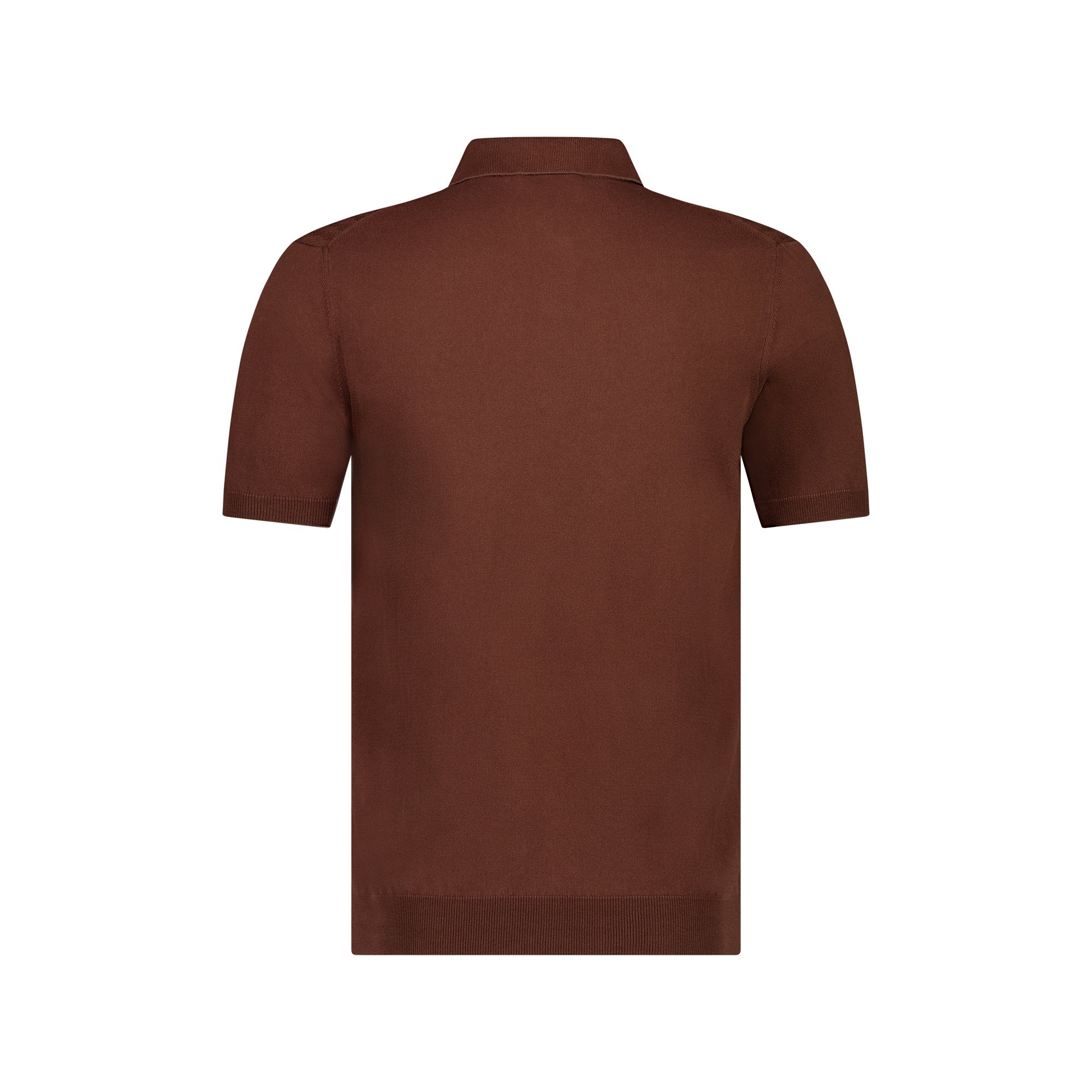 MCKINNON x FERRANTE Short Sleeve Polo in BROWN - Henry BucksShirts38SS230077 - BROWN - 50