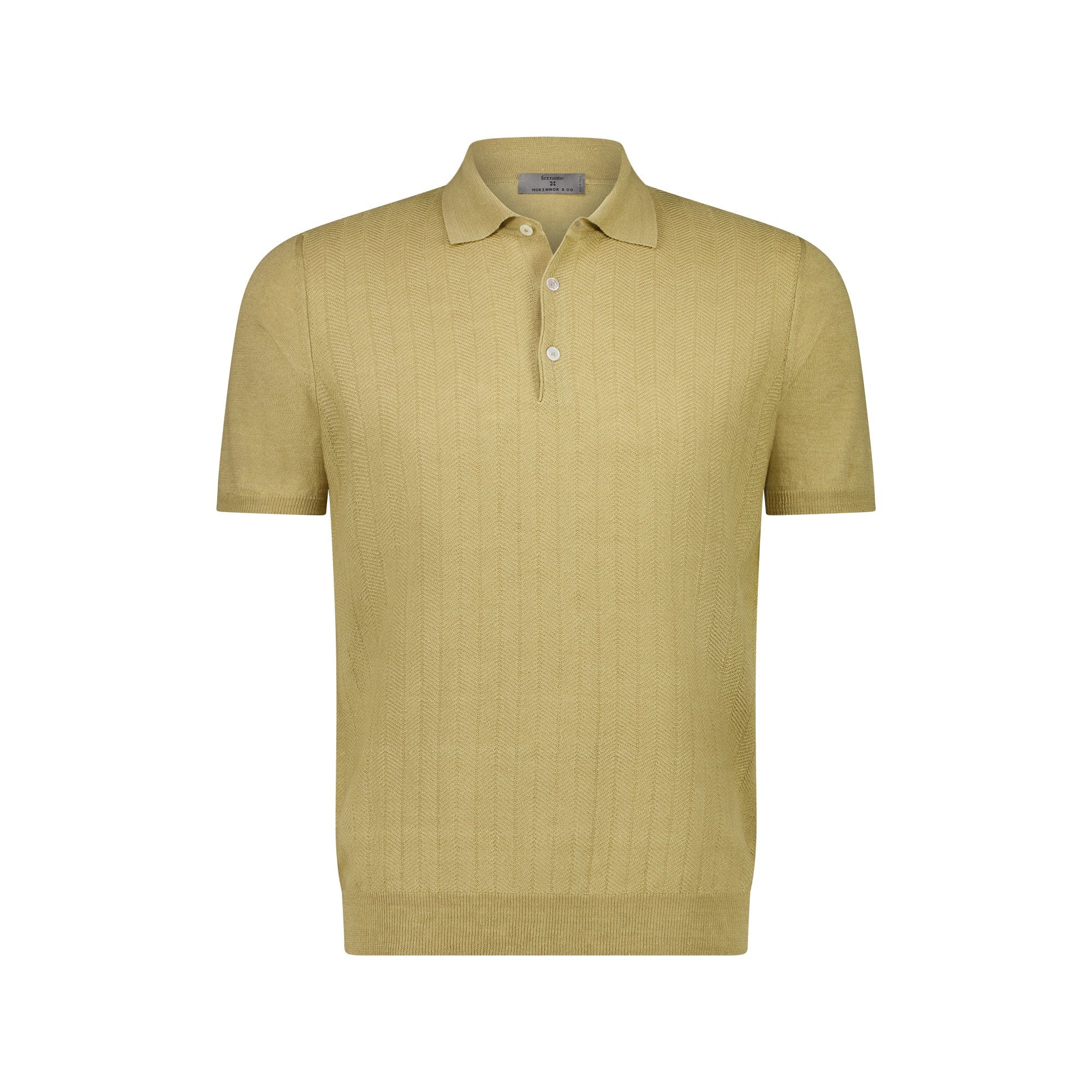 MCKINNON x FERRANTE Short Sleeve Polo SAND - Henry BucksPolo38SS230069 - SAND - 50