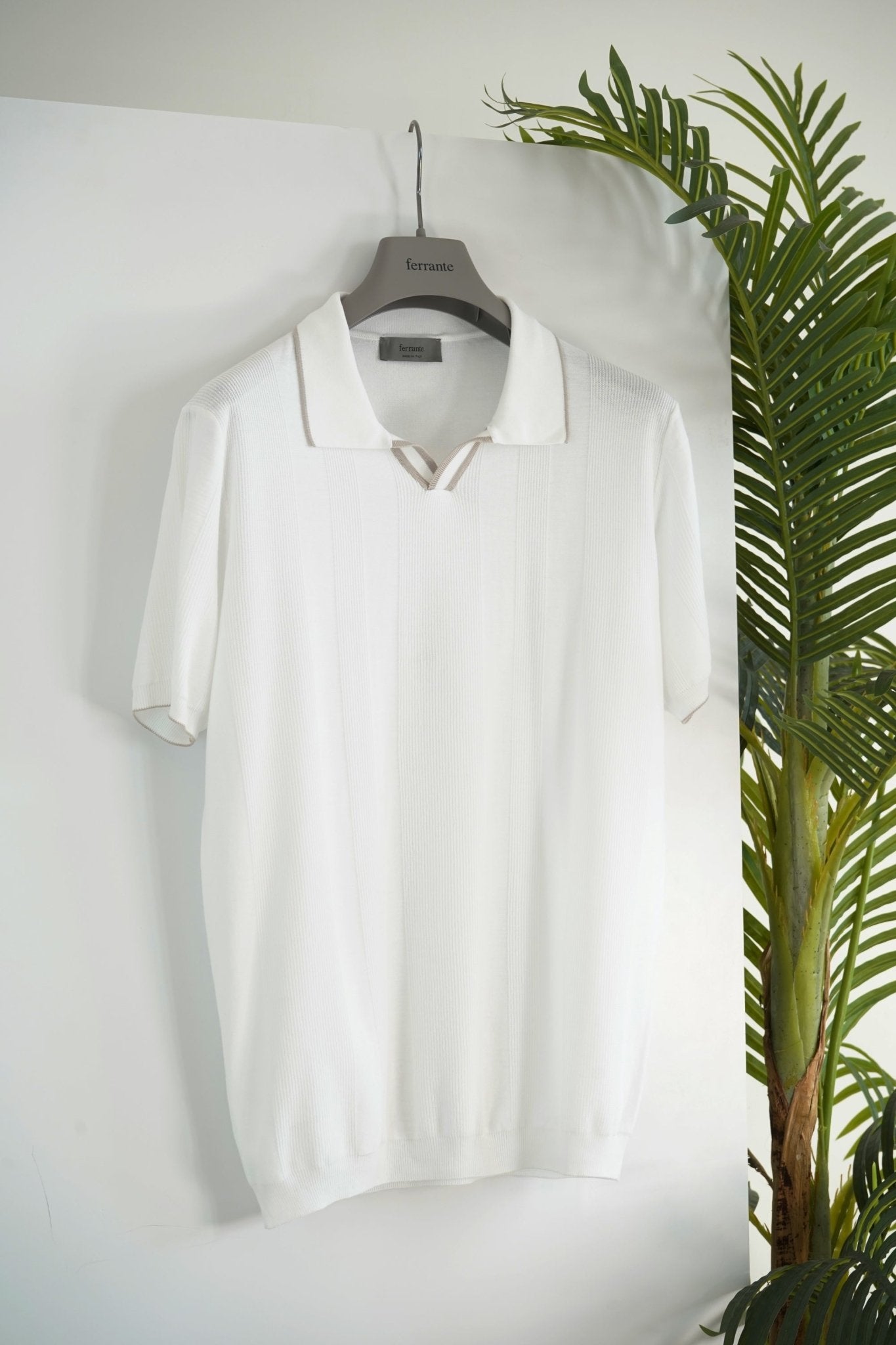 MCKINNON x FERRANTE Short Sleeve Polo WHITE - Henry BucksPolo38SS230071 - WHTE - 50