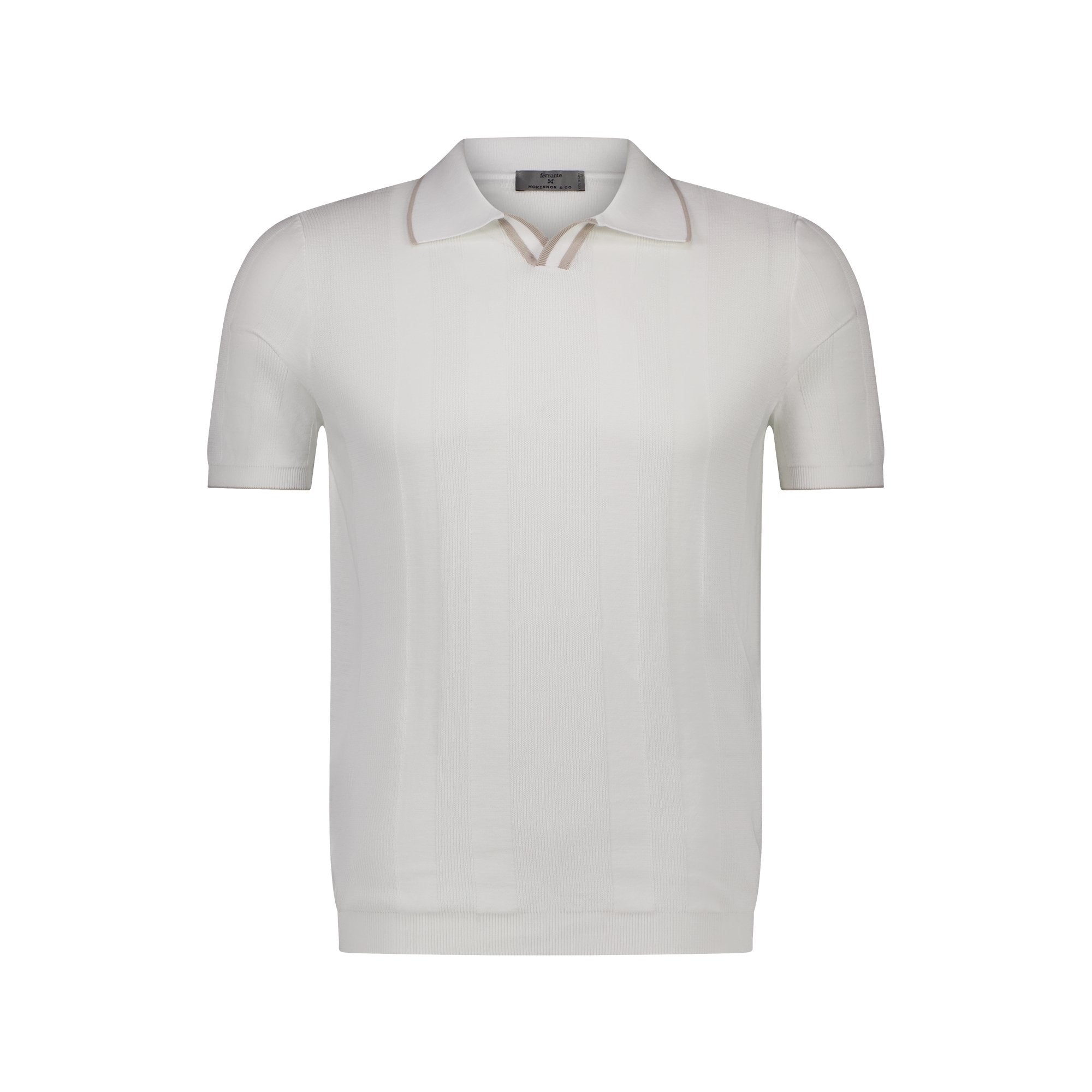 MCKINNON x FERRANTE Short Sleeve Polo WHITE - Henry BucksPolo38SS230071 - WHTE - 50