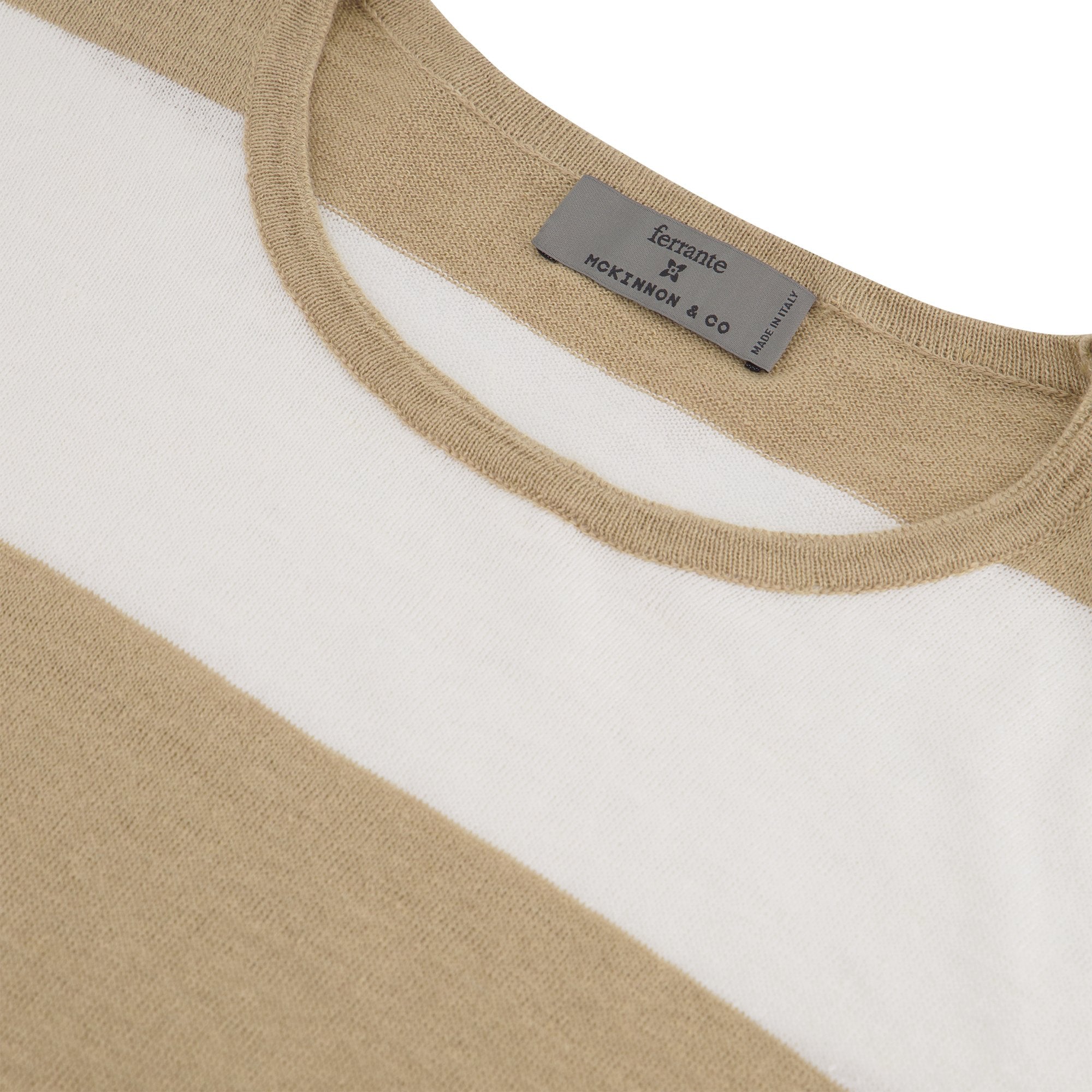 MCKINNON x FERRANTE Short Sleeve T - shirt SAND - Henry BucksT - Shirts38SS230068 - SAND - 50