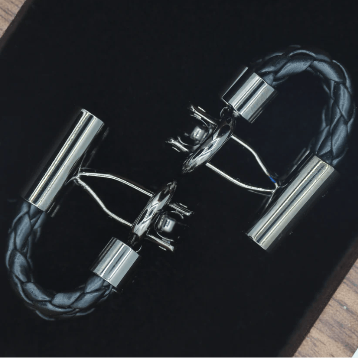 MENATI Double Merge Cufflinks BLACK - Henry Bucks