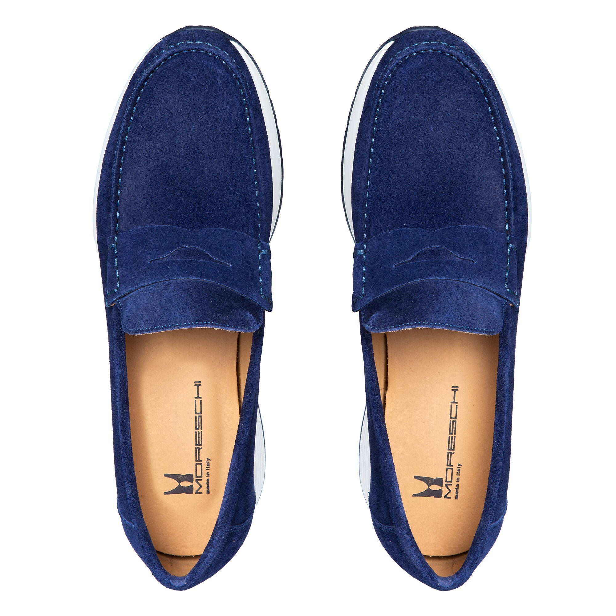 MORESCHI SUEDE LOAFERS AQUA - Henry BucksLoafers & Driving Shoes80MOR2586 - AQUA - 6