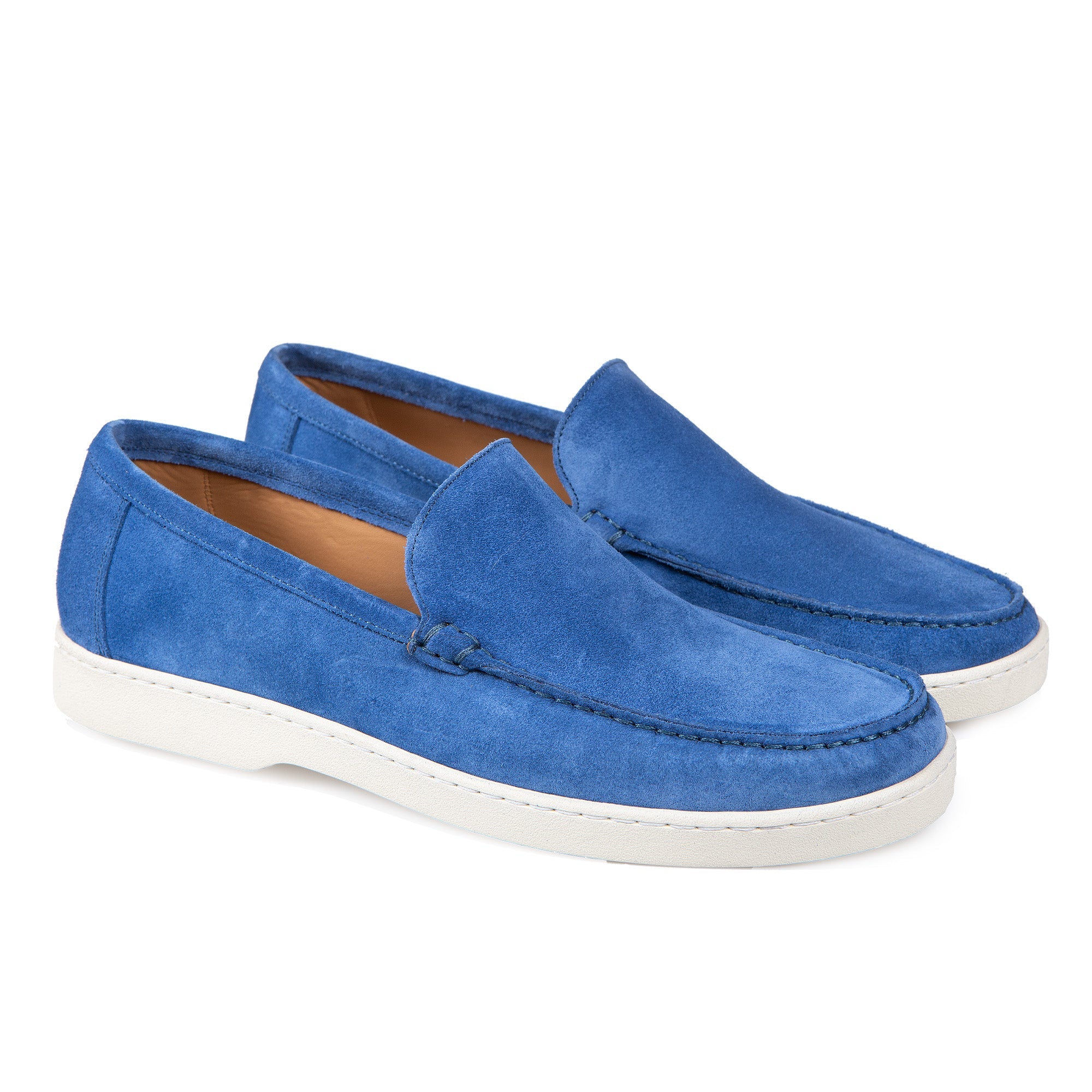 MORESCHI SUEDE SIMPLE LOAFERS BLUE - Henry BucksLoafers & Driving Shoes80MOR2585 - BLUE - 6