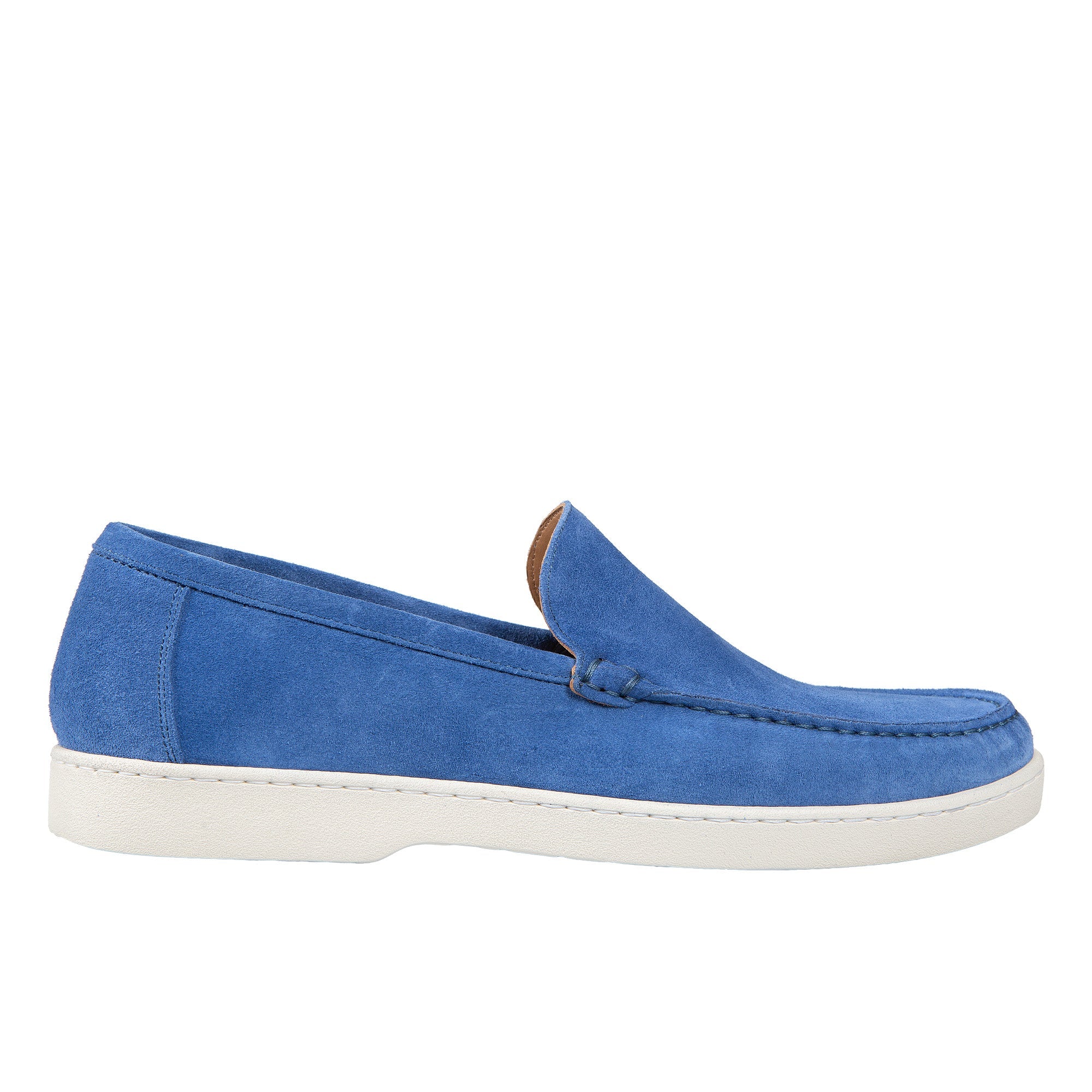 MORESCHI SUEDE SIMPLE LOAFERS BLUE - Henry BucksLoafers & Driving Shoes80MOR2585 - BLUE - 6