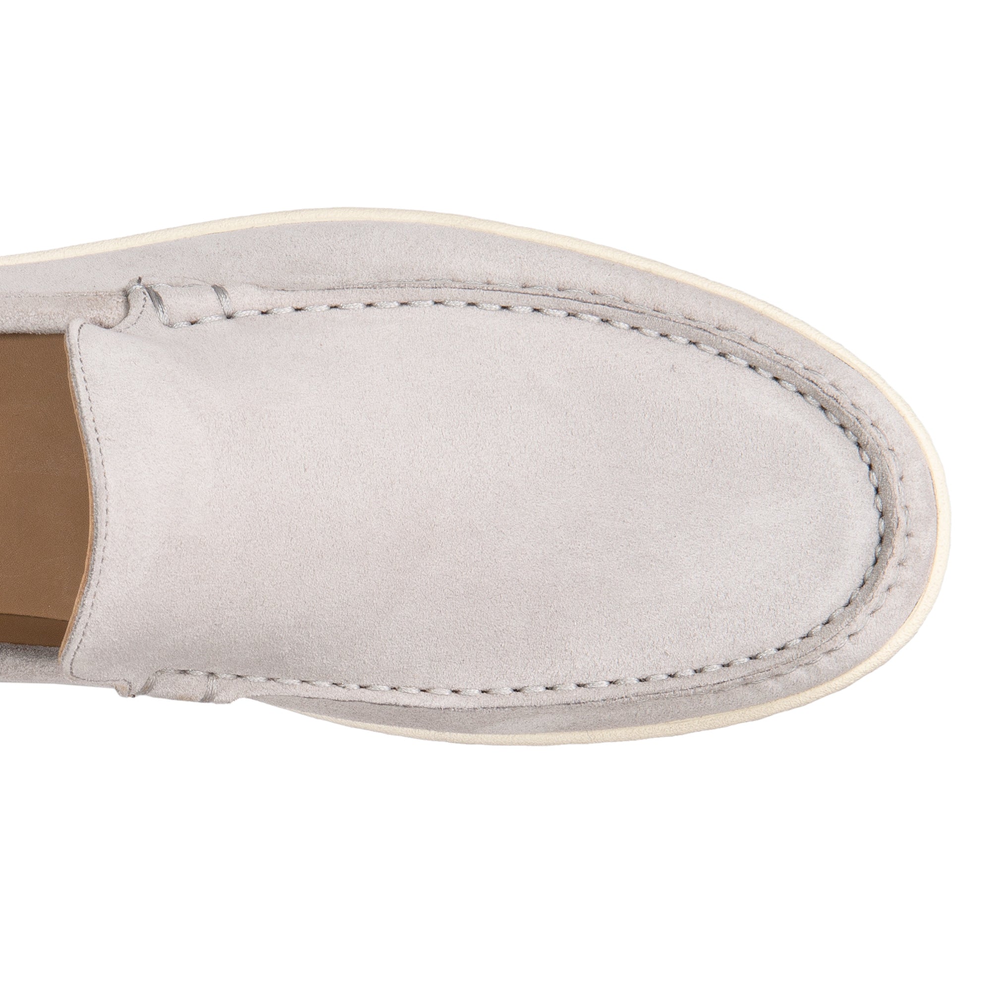 MORESCHI SUEDE SIMPLE LOAFERS LIGHT GREY - Henry BucksLoafers & Driving Shoes80MOR2585 - LGRY - 6