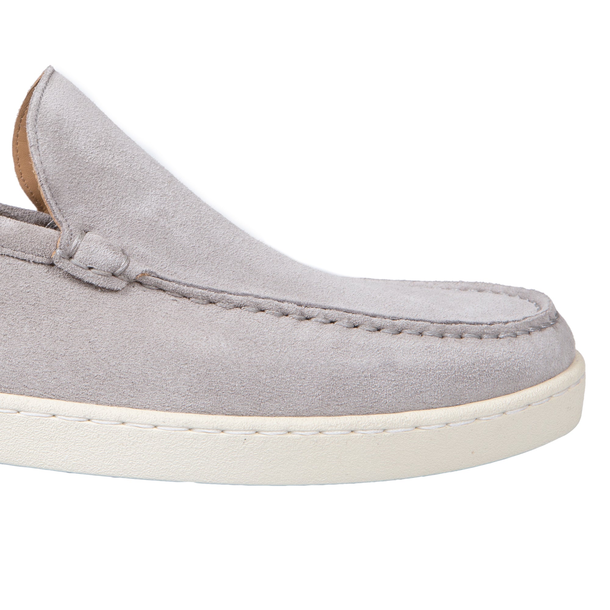 MORESCHI SUEDE SIMPLE LOAFERS LIGHT GREY - Henry BucksLoafers & Driving Shoes80MOR2585 - LGRY - 6