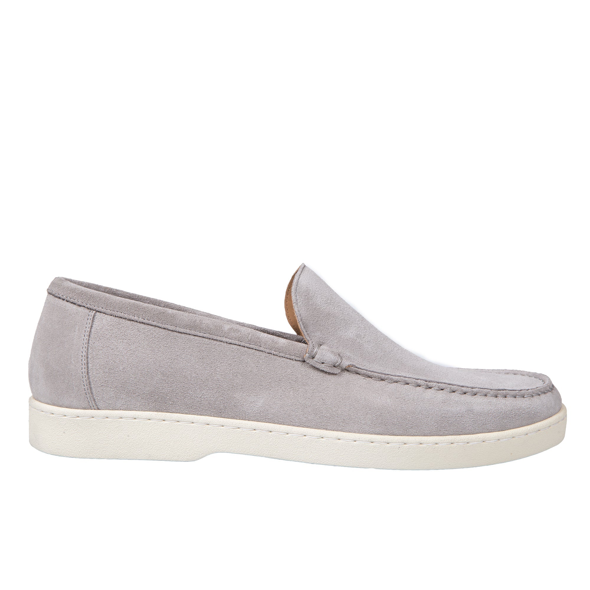 MORESCHI SUEDE SIMPLE LOAFERS LIGHT GREY - Henry BucksLoafers & Driving Shoes80MOR2585 - LGRY - 6