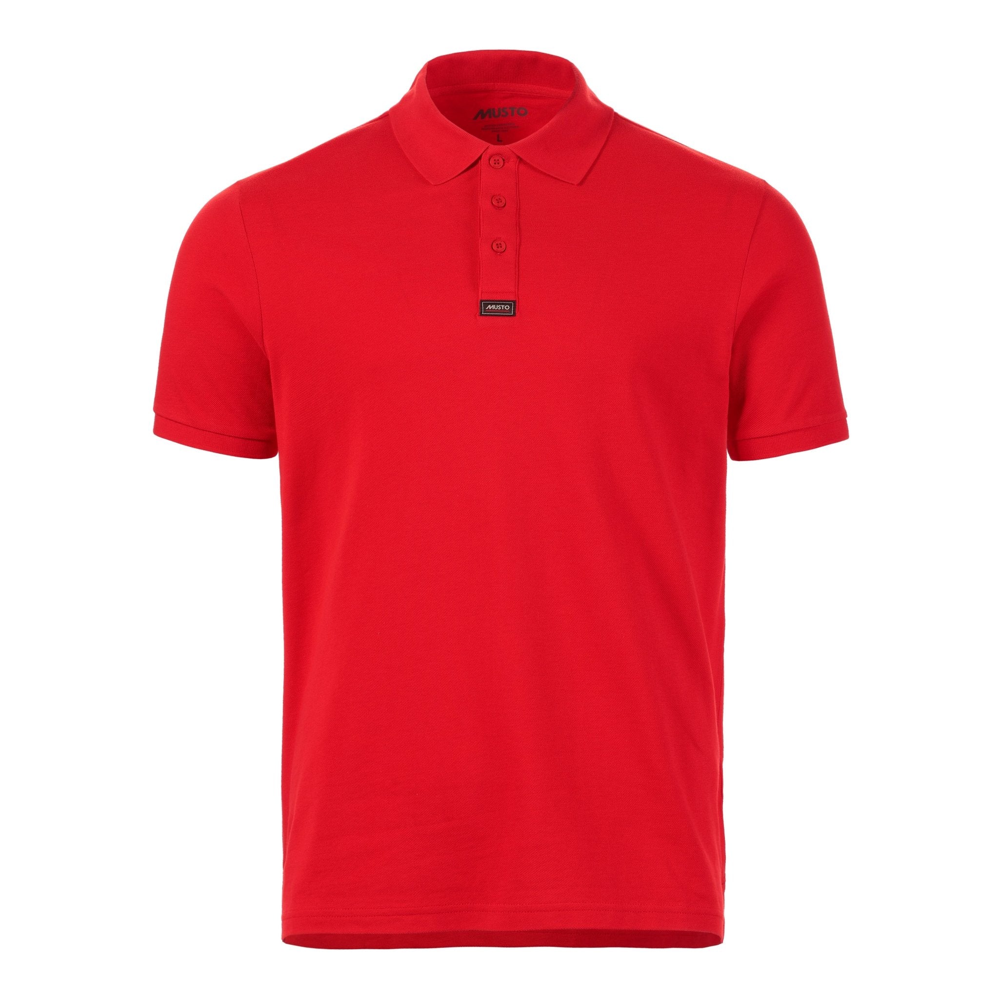MUSTO Essential Pique Polo Shirt TRUE RED - Henry Bucks