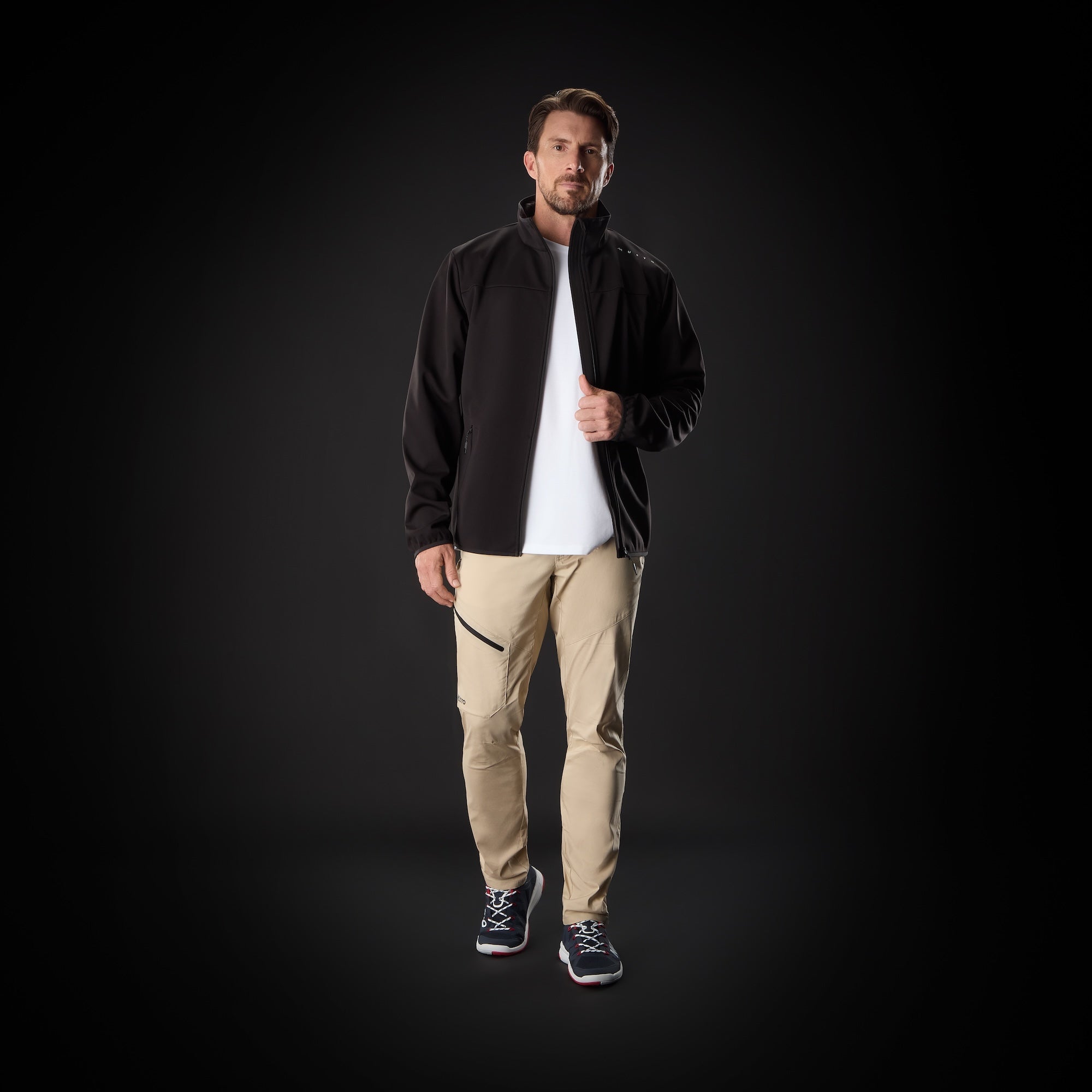 MUSTO Evo Crew Softshell Jacket BLACK (Online only*) - Henry Bucks