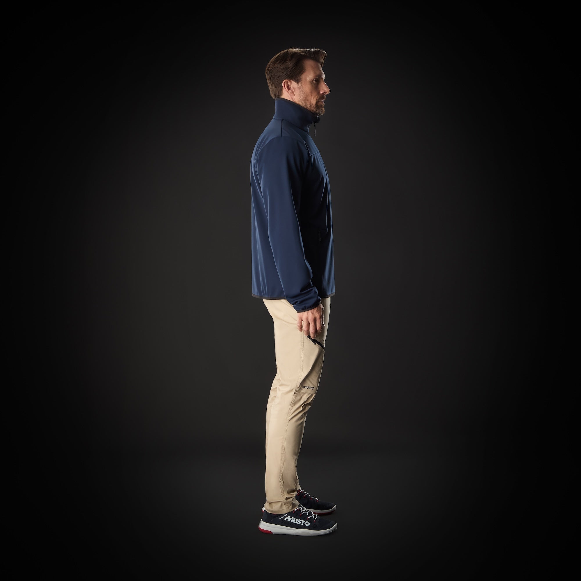 MUSTO Evo Crew Softshell Jacket NAVY (Online only*) - Henry Bucks