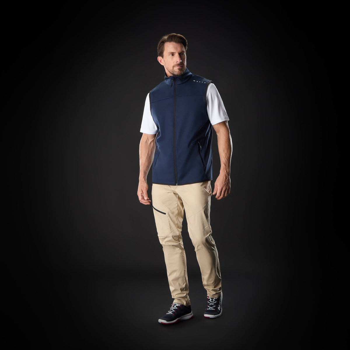 MUSTO Evo Crew Softshell Vest NAVY (Online only*) - Henry Bucks