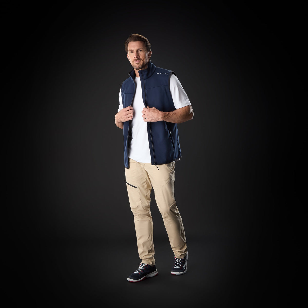 MUSTO Evo Crew Softshell Vest NAVY (Online only*) - Henry Bucks