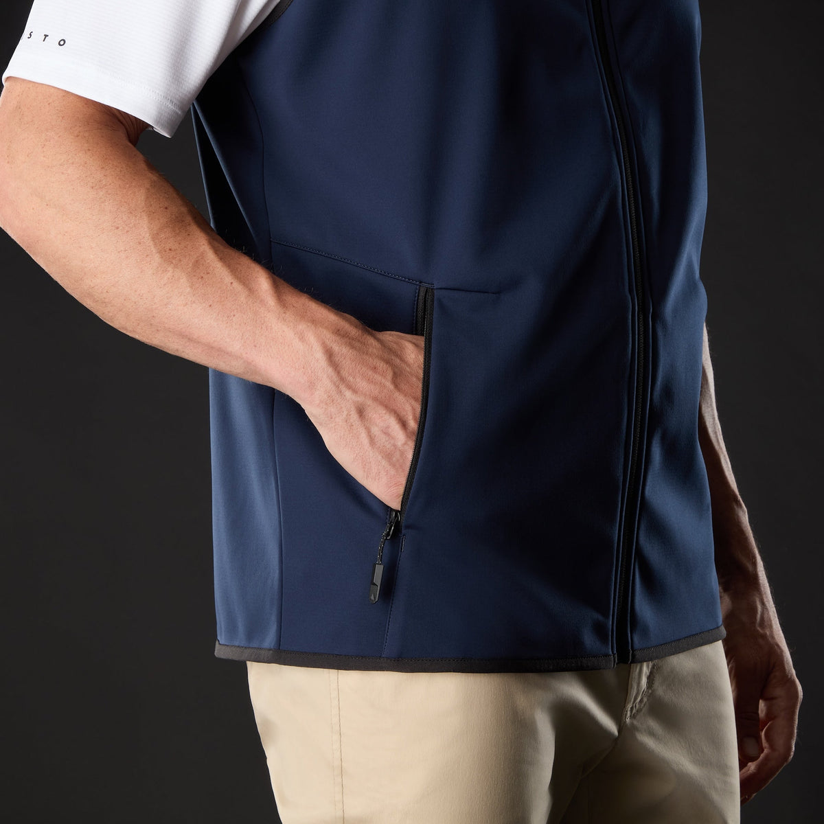 MUSTO Evo Crew Softshell Vest NAVY (Online only*) - Henry Bucks