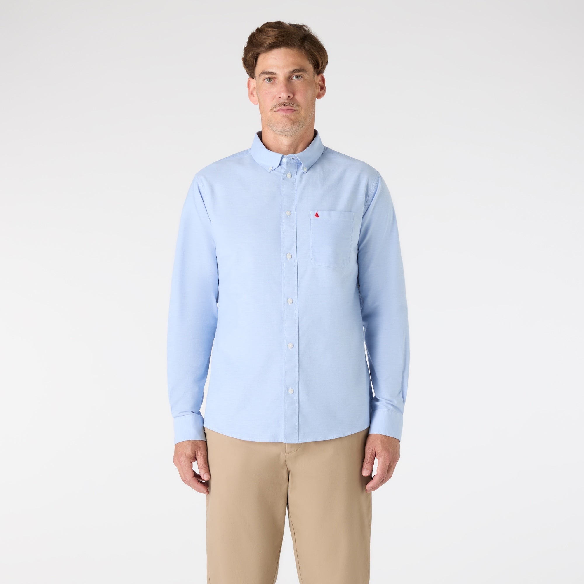 MUSTO Original Oxford Shirt PALE BLUE (Online only*) - Henry Bucks