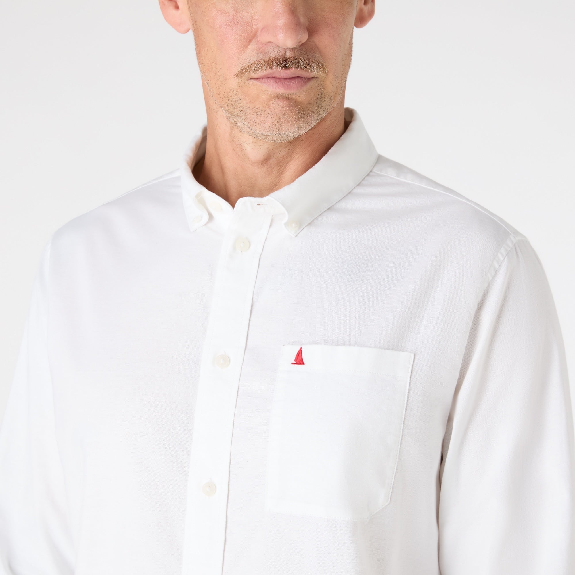 MUSTO Original Oxford Shirt WHITE (Online only*) - Henry Bucks