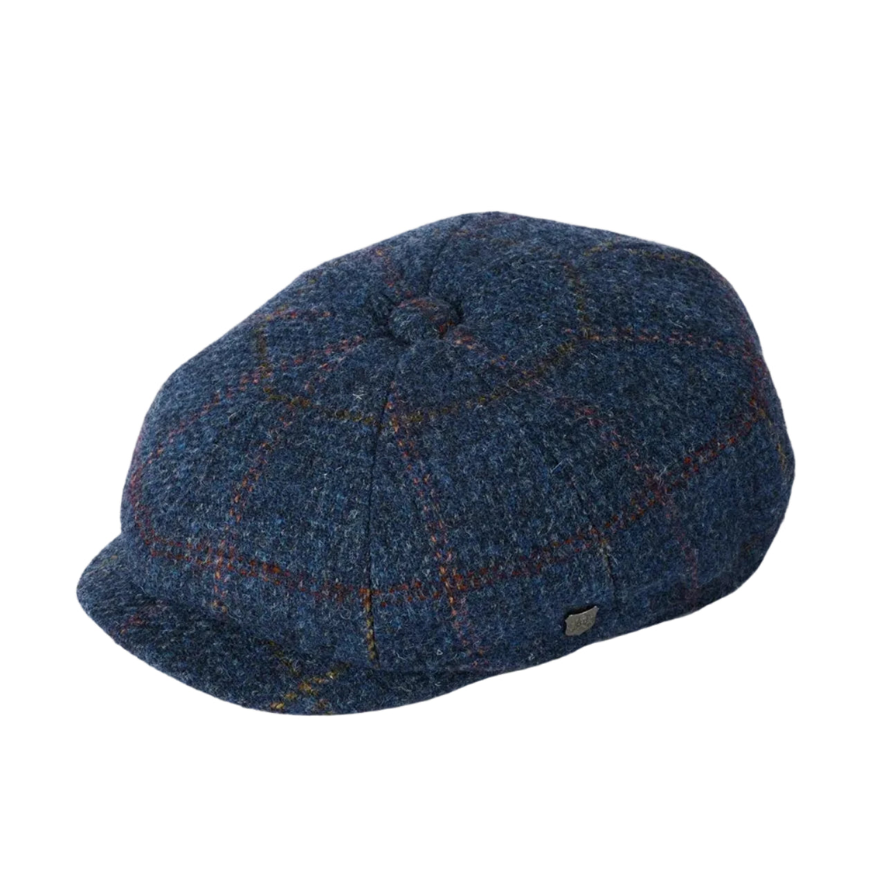 FAILSWORTH Carloway Harris Tweed Baker Boy Cap NAVY
