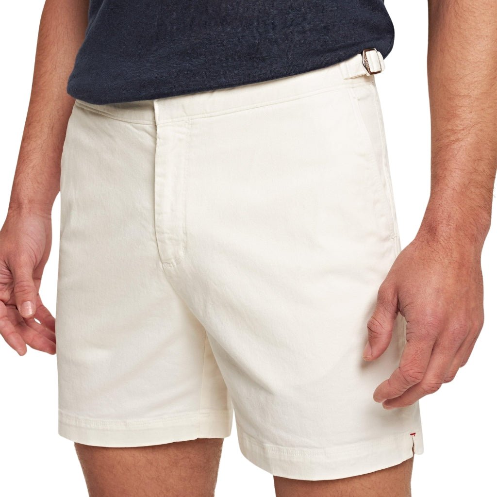 ORLEBAR BROWN Cotton Stretch Shorts CREAM - Henry Bucks