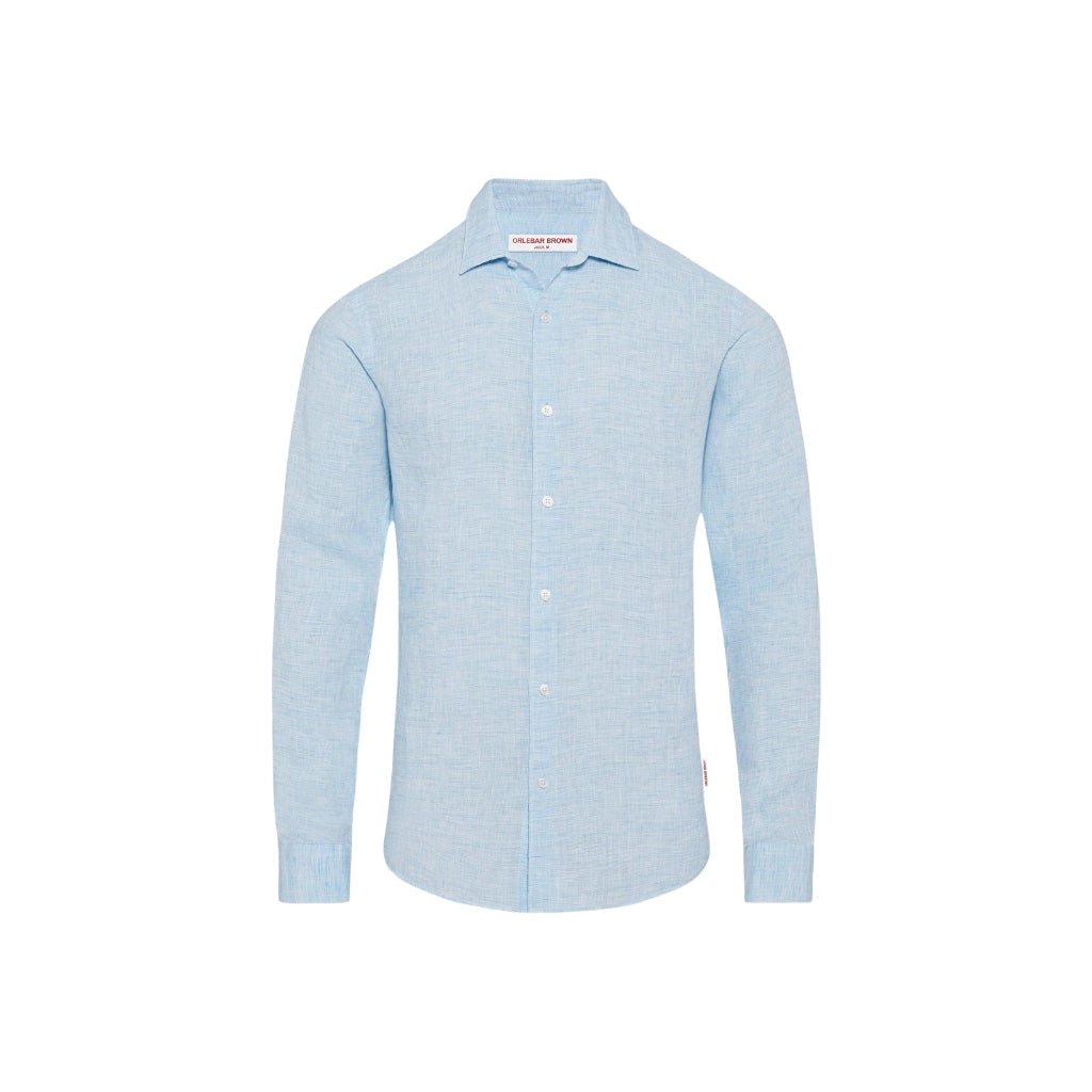 ORLEBAR BROWN Men's Linen Shirt LIGHT BLUE - Henry Bucks