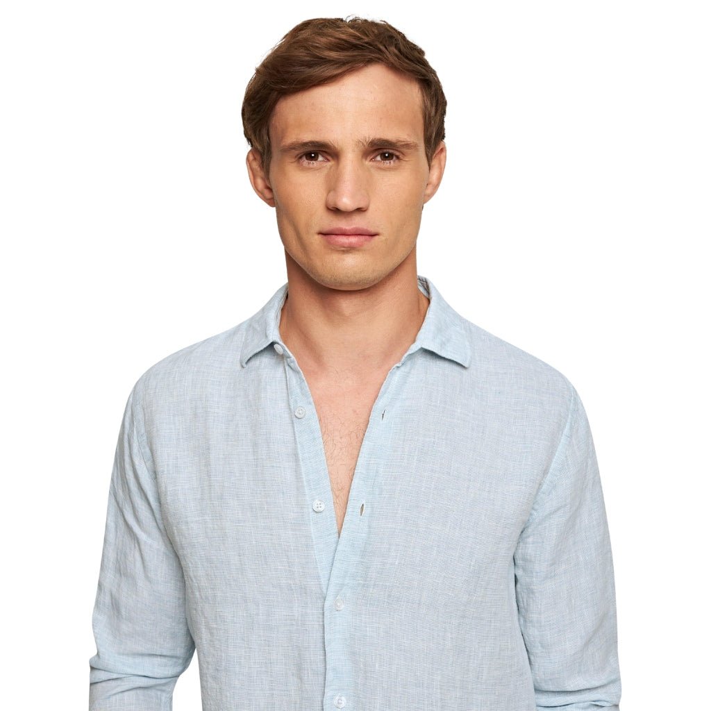 ORLEBAR BROWN Men's Linen Shirt LIGHT BLUE - Henry Bucks