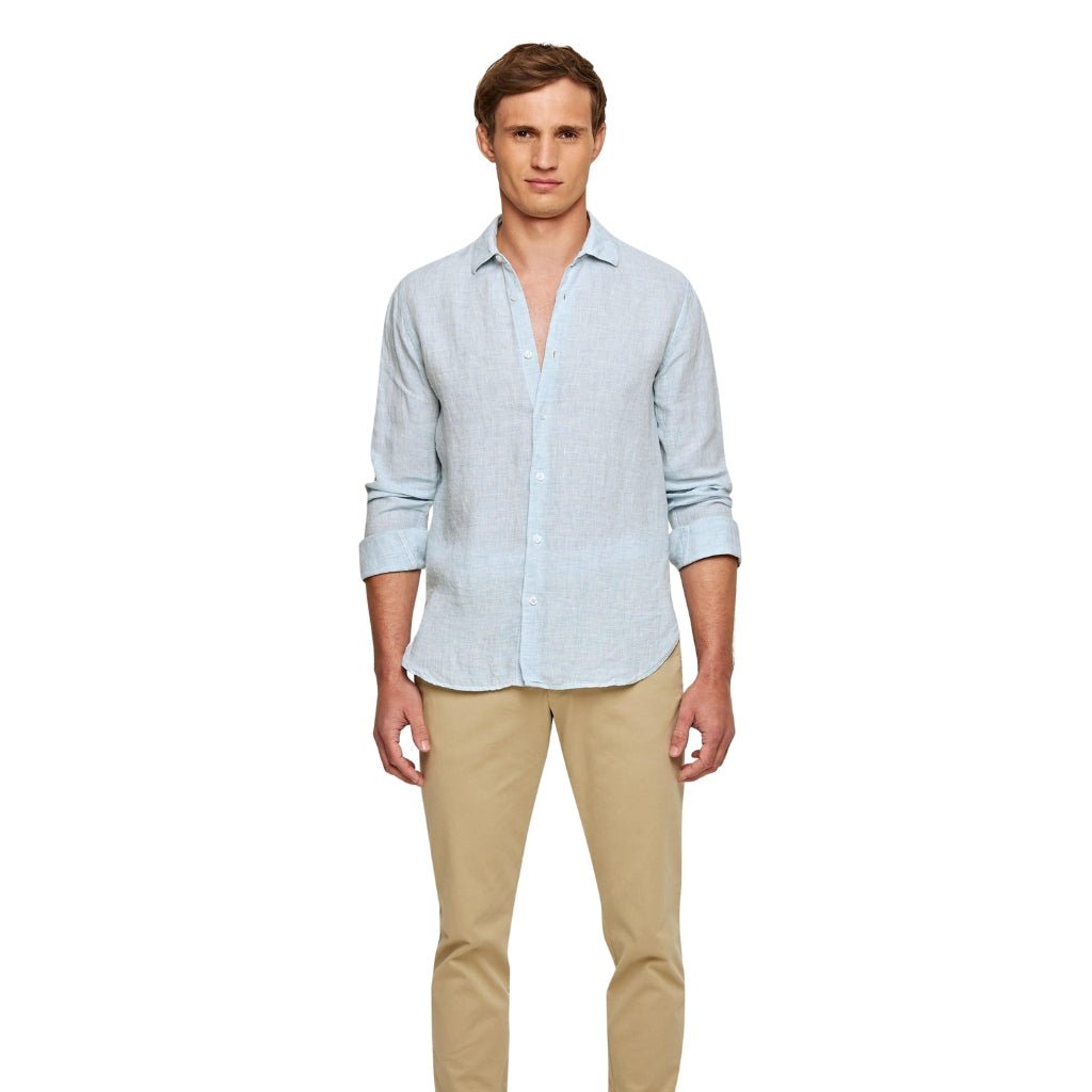 ORLEBAR BROWN Men's Linen Shirt LIGHT BLUE - Henry Bucks