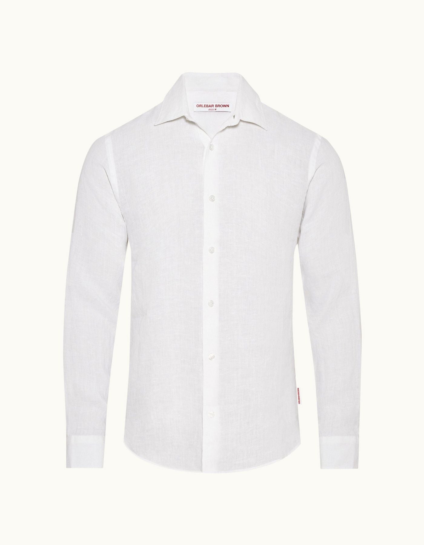 ORLEBAR BROWN Mens Linen Shirt WHITE - Henry Bucks