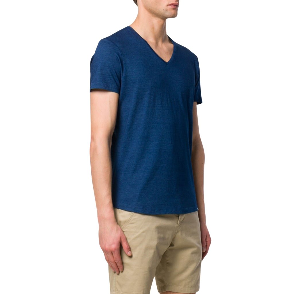 ORLEBAR BROWN V Neck T-Shirt BLUE - Henry Bucks