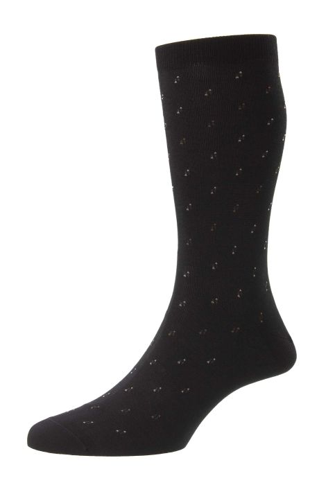 PANTHERELLA Addison Cotton Fil D'ecosse BLACK - Henry BucksSocks17AW230009 - BLCK - MED